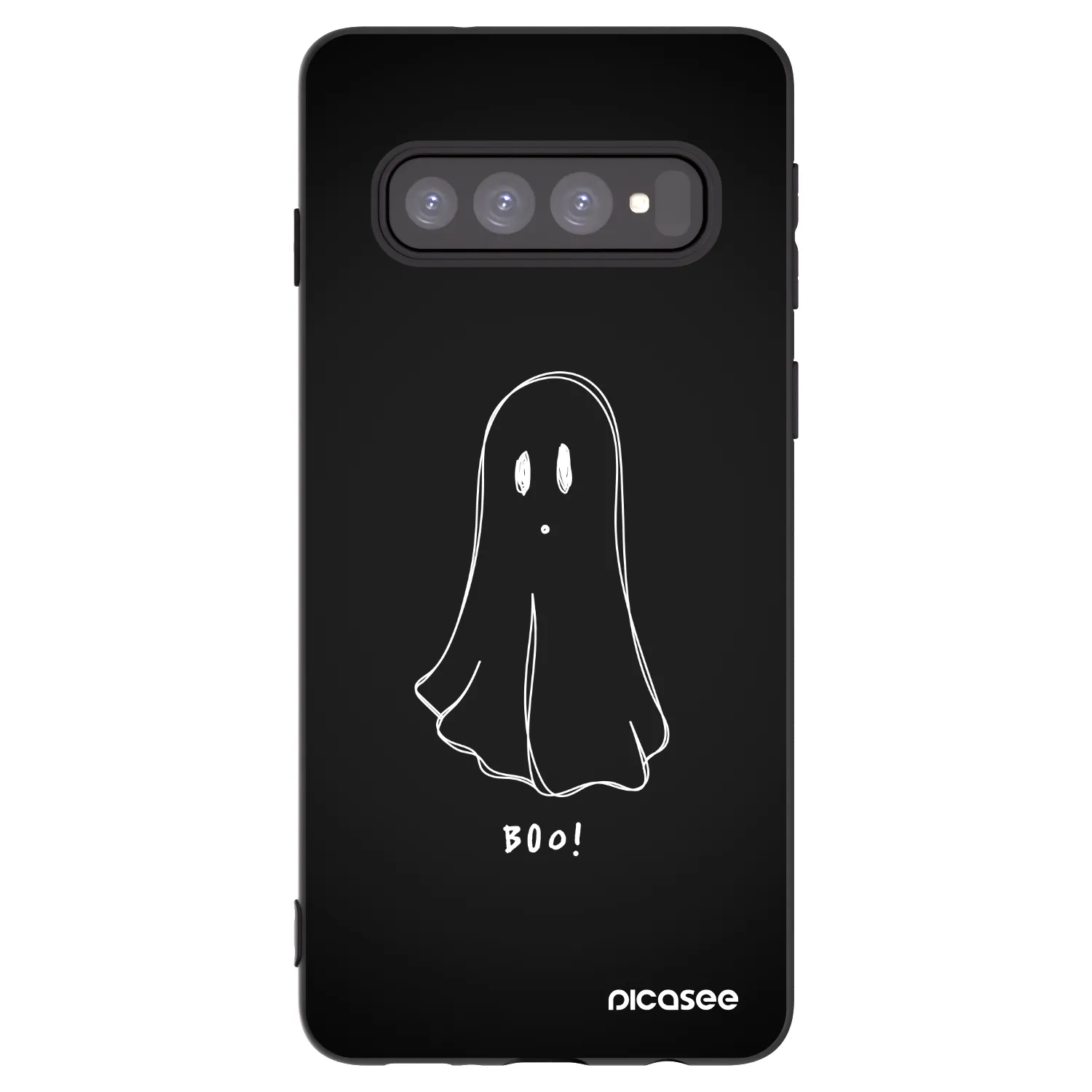 Picasee silikonowe czarne etui na Samsung Galaxy S10 G973 - Ghost 2