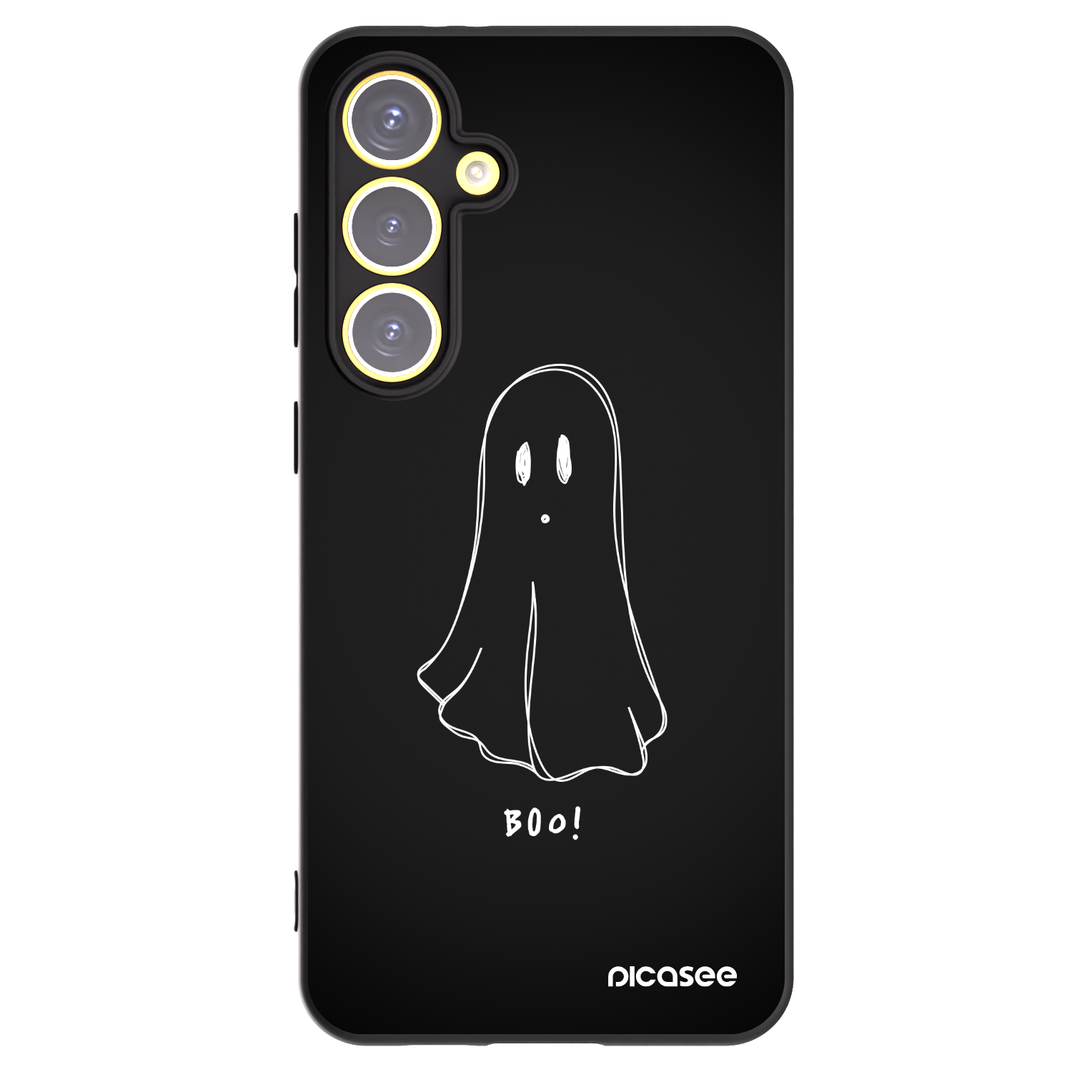 Picasee silikonowe czarne etui na Samsung Galaxy S24 FE S721B - Ghost 2