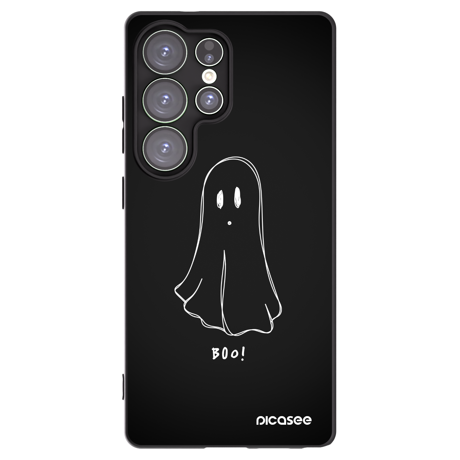 Picasee silikonowe czarne etui na Samsung Galaxy S25 Ultra 5G - Ghost 2