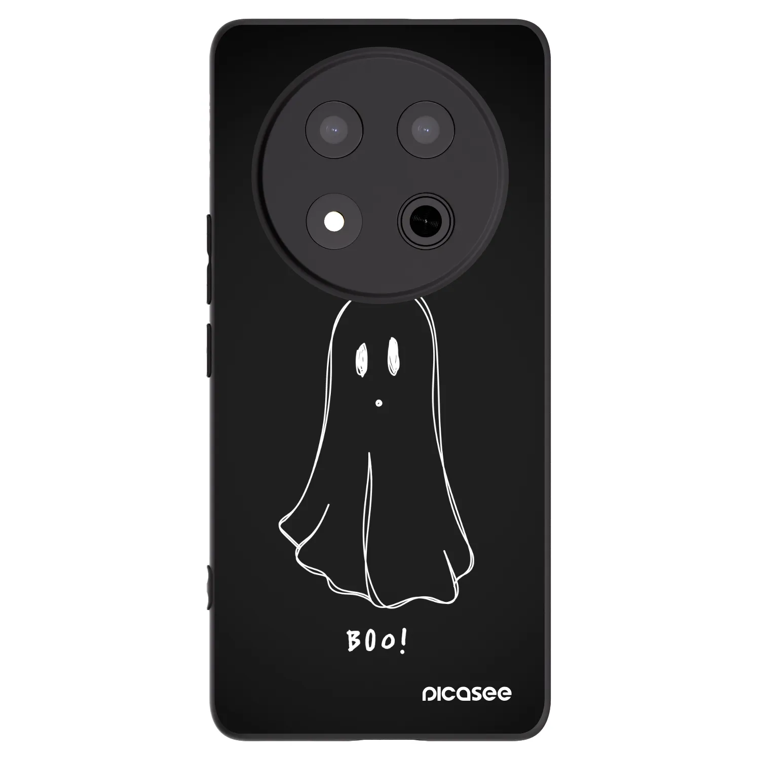 Picasee silikonowe czarne etui na Honor Magic7 Lite 5G - Ghost 2