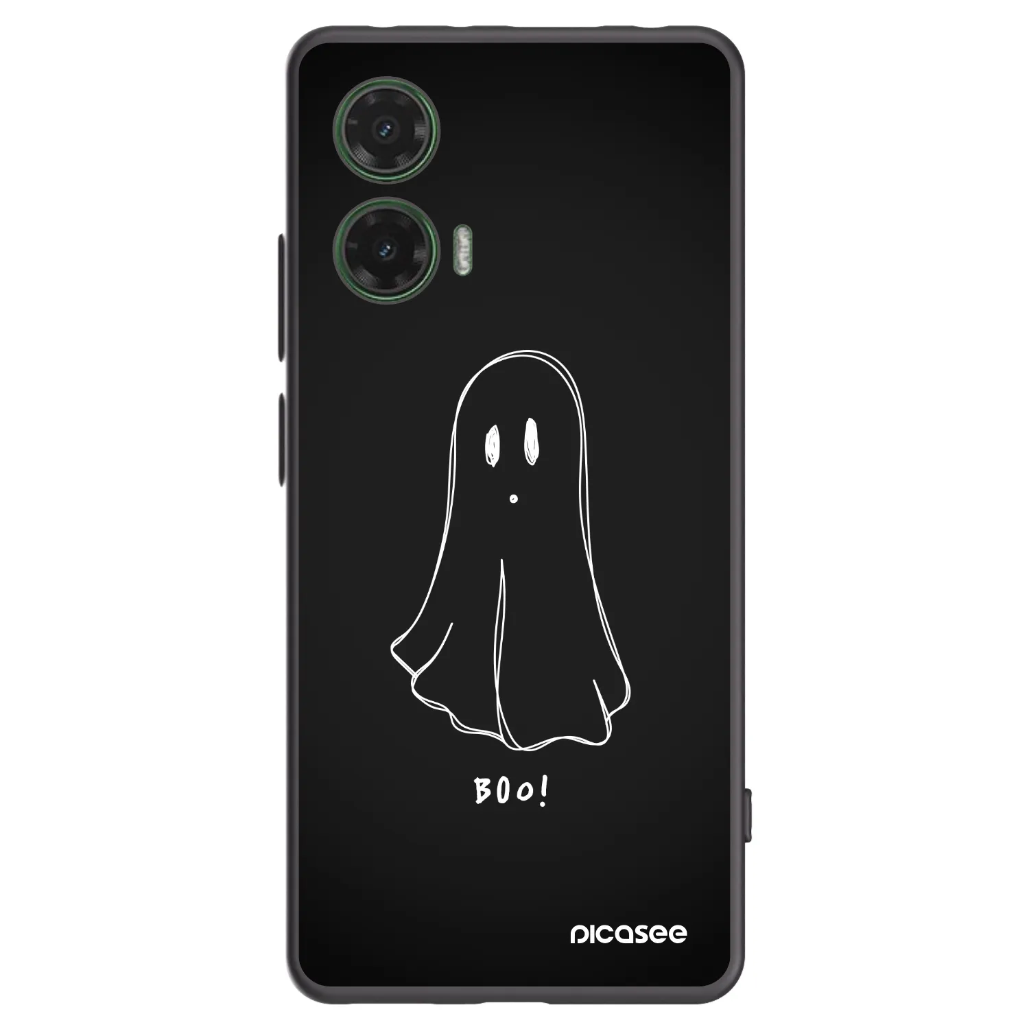 Picasee silikonowe czarne etui na Motorola Moto G35 5G - Ghost 2