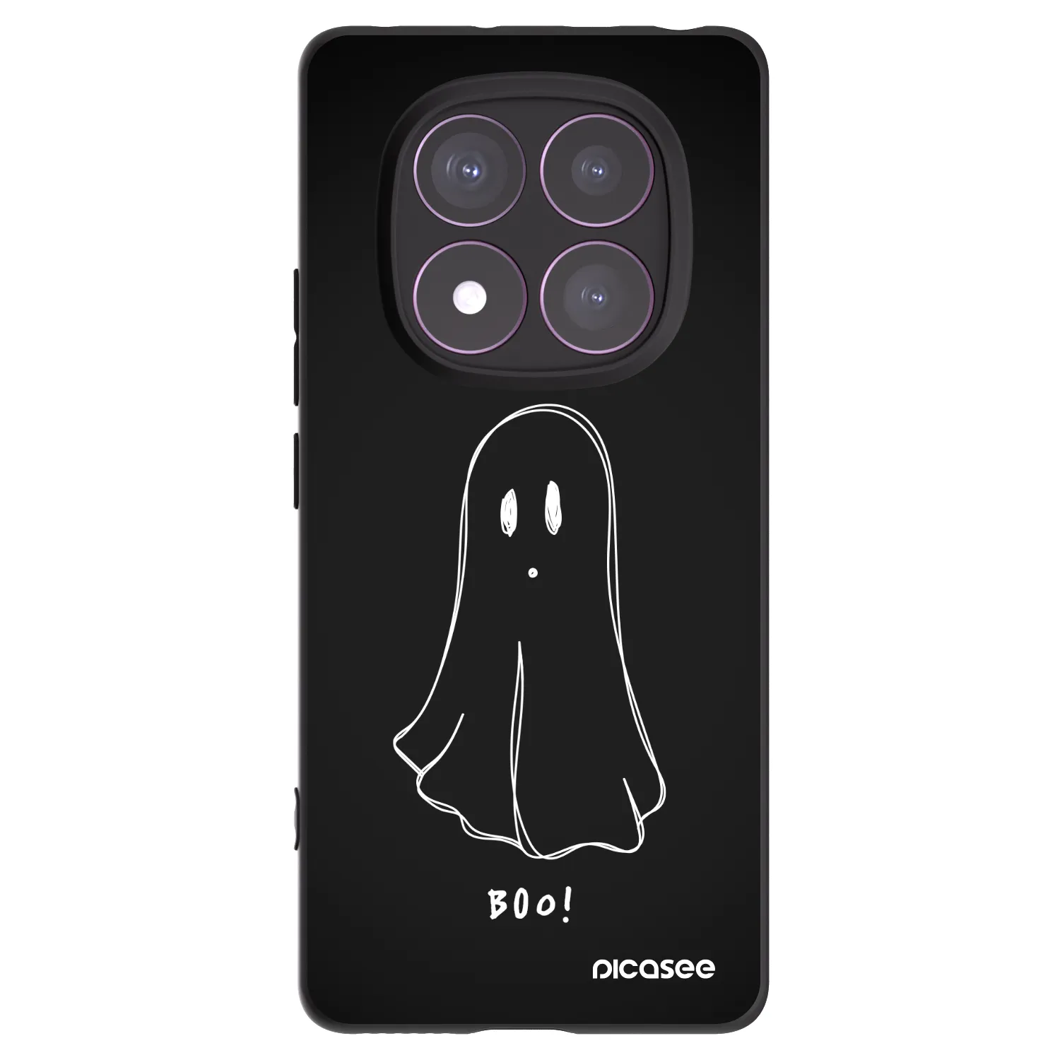 Picasee silikonowe czarne etui na Xiaomi Redmi Note 14 Pro 4G - Ghost 2