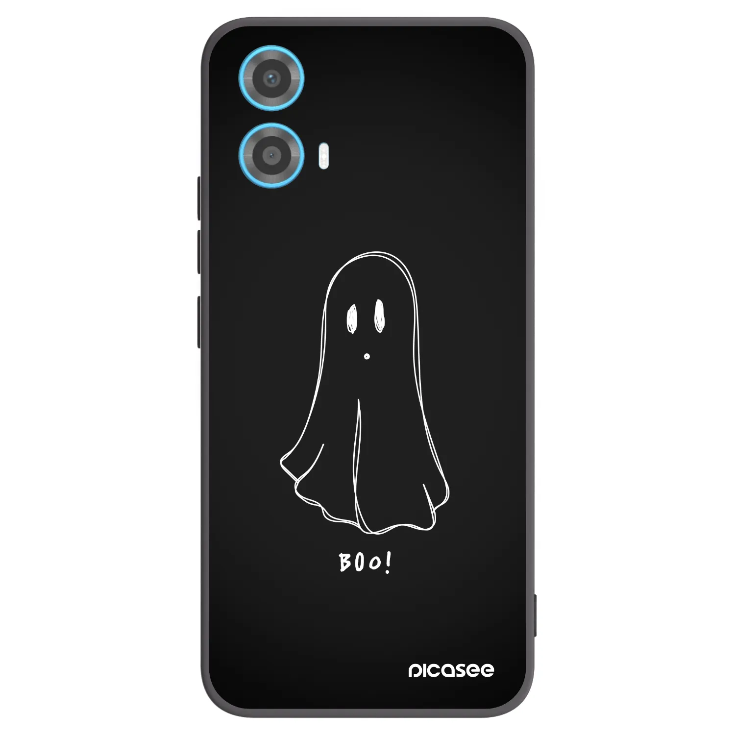 Picasee silikonowe czarne etui na Motorola Moto G34 5G - Ghost 2