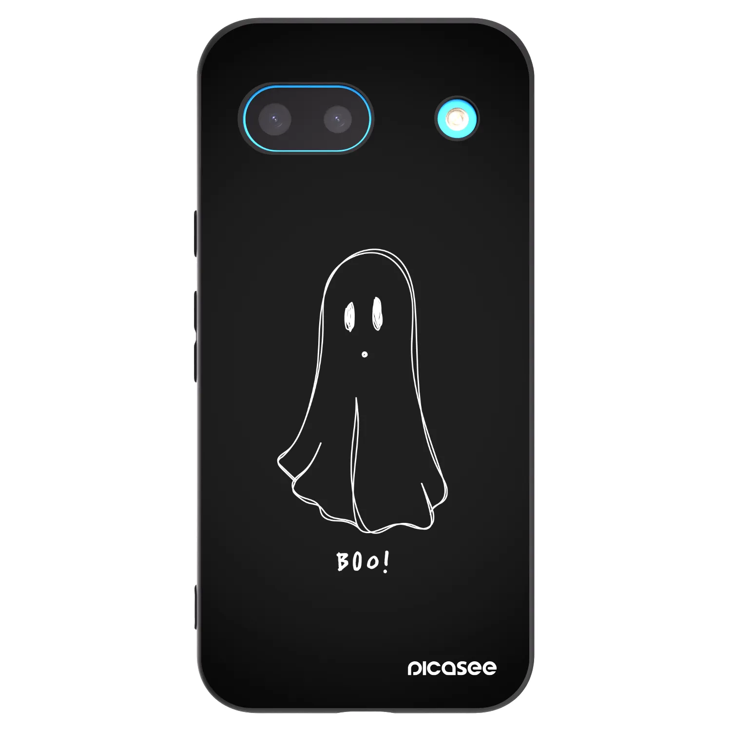 Picasee silikonowe czarne etui na Google Pixel 8a - Ghost 2