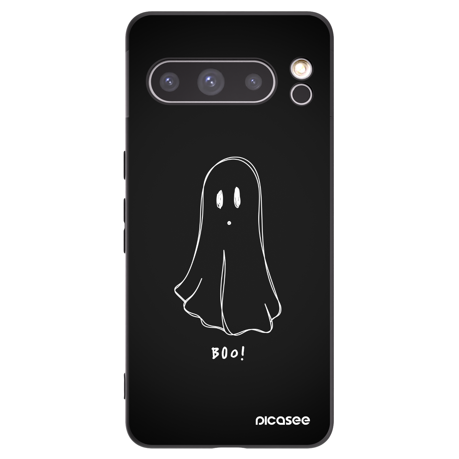 Picasee silikonowe czarne etui na Google Pixel 8 Pro - Ghost 2