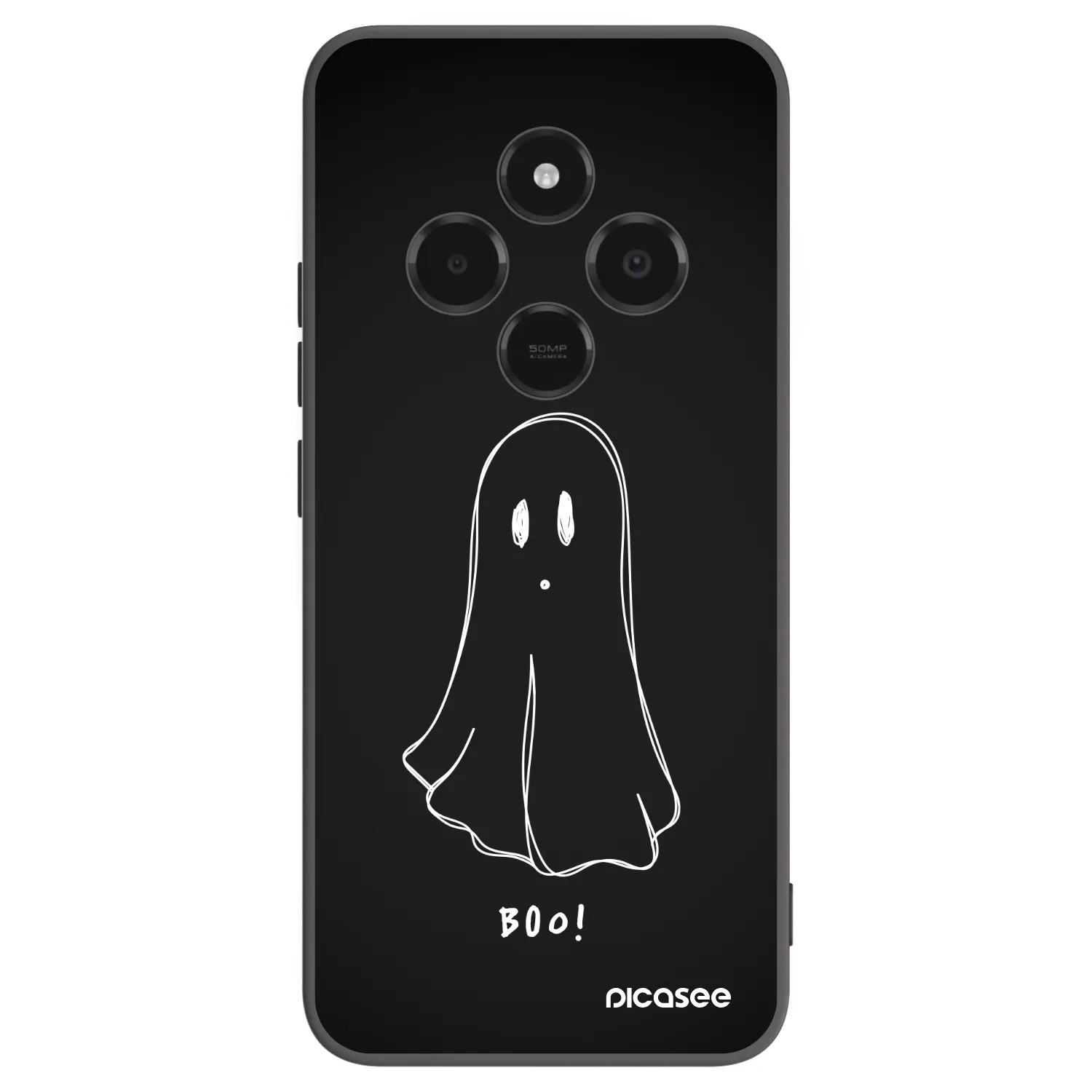 Picasee silikonowe czarne etui na Xiaomi Poco C75 - Ghost 2