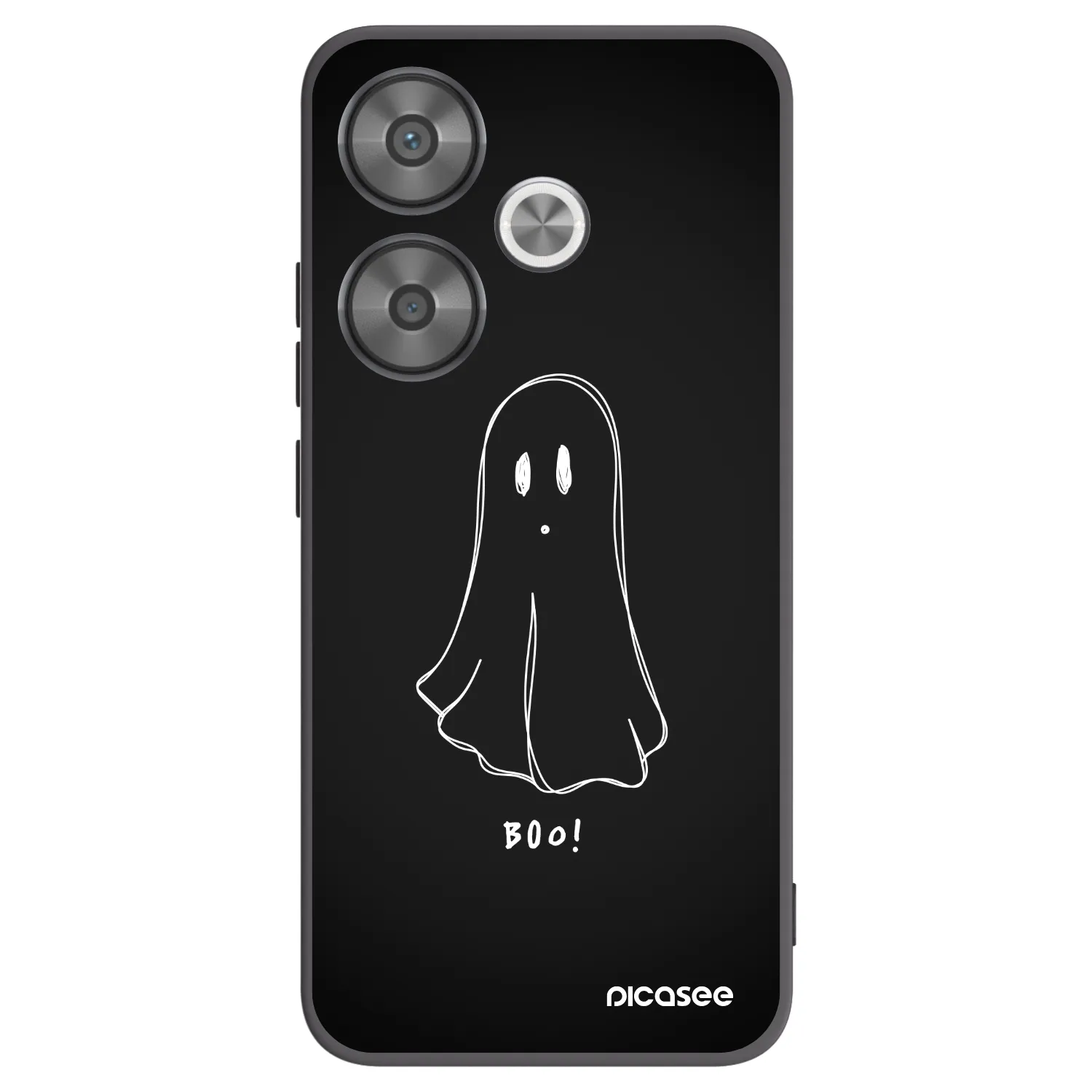 Picasee silikonowe czarne etui na Xiaomi Poco F6 - Ghost 2