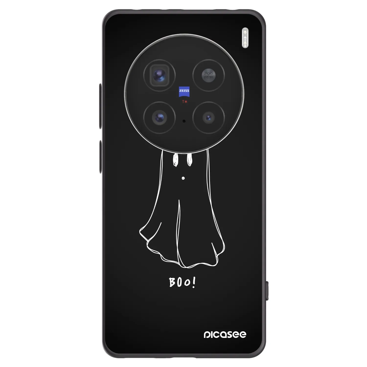 Picasee silikonowe czarne etui na Vivo X200 Pro - Ghost 2