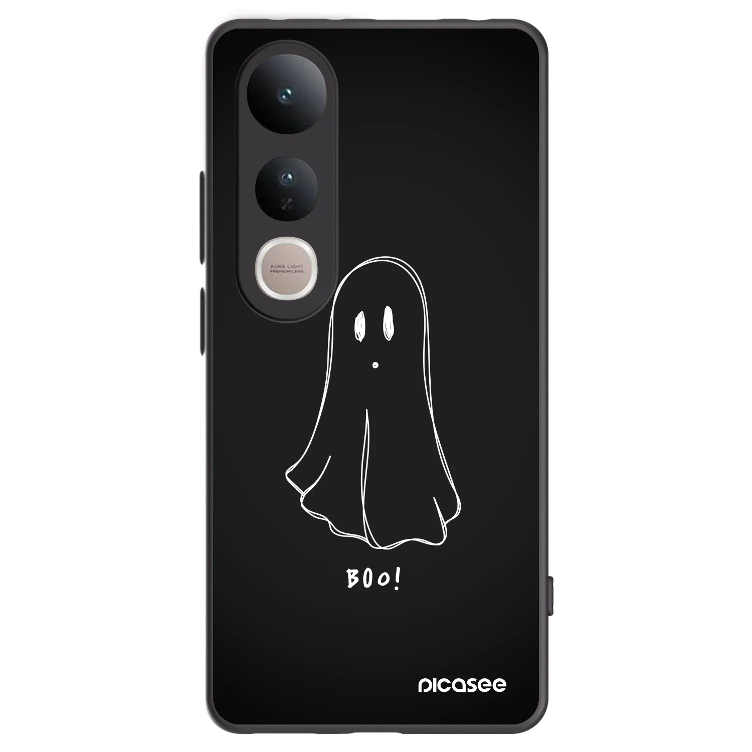 Picasee silikonowe czarne etui na Vivo V50 Lite 5G - Ghost 2