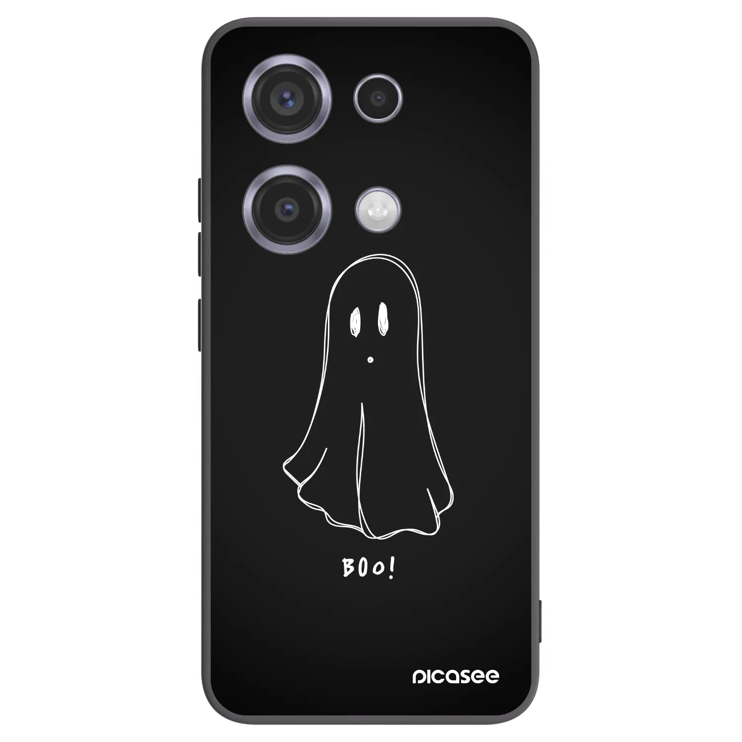 Picasee silikonowe czarne etui na Xiaomi Redmi Note 14S - Ghost 2
