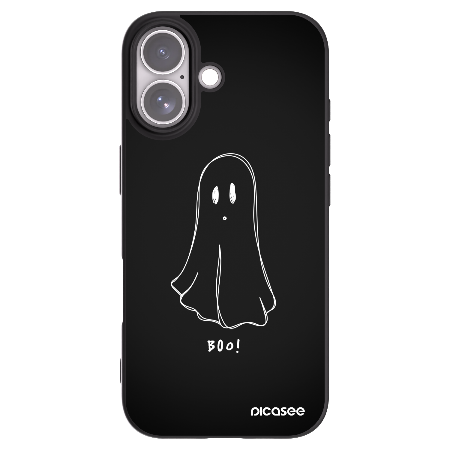Picasee silikonowe czarne etui na Apple iPhone 17 - Ghost 2