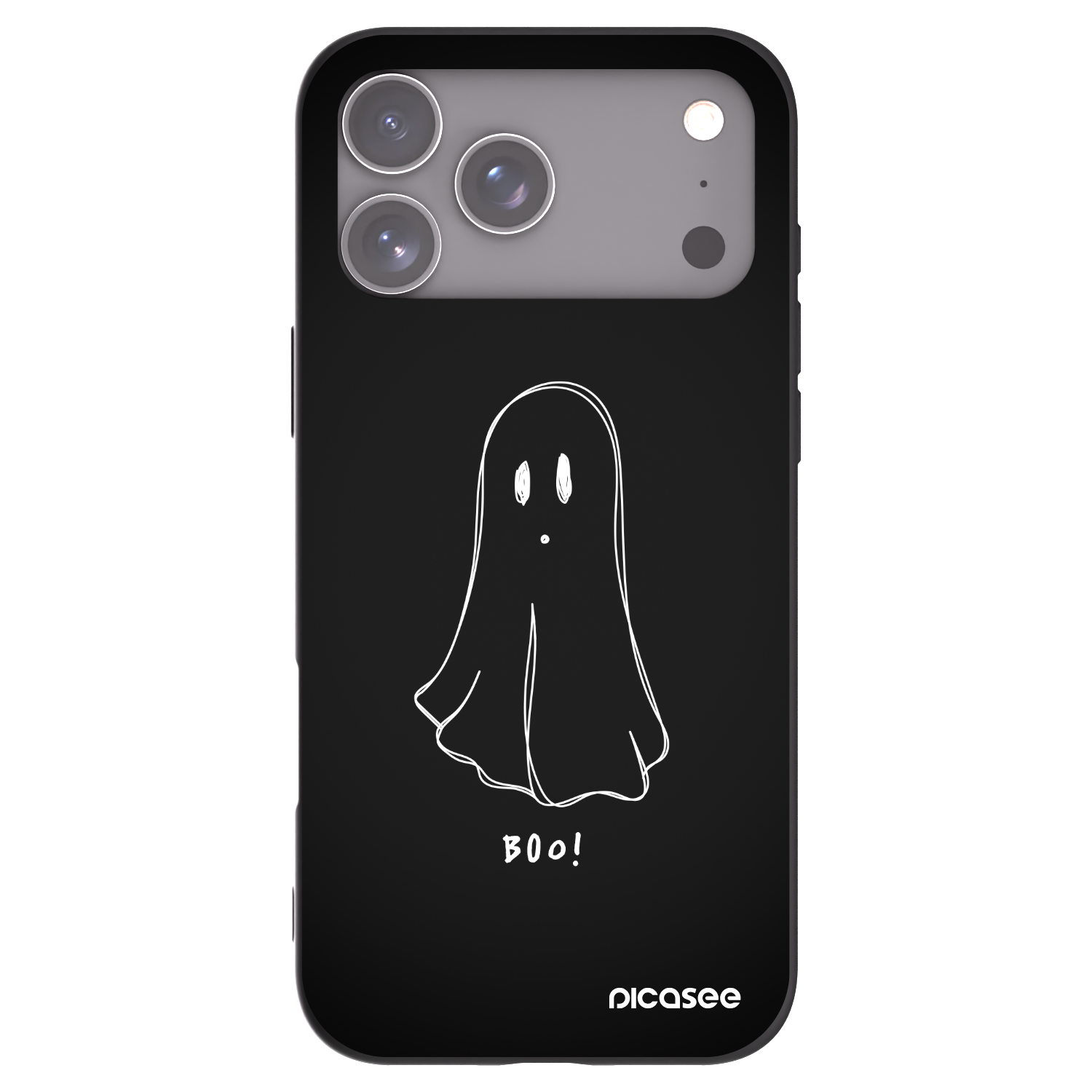 Picasee silikonowe czarne etui na Apple iPhone 17 Pro Max - Ghost 2