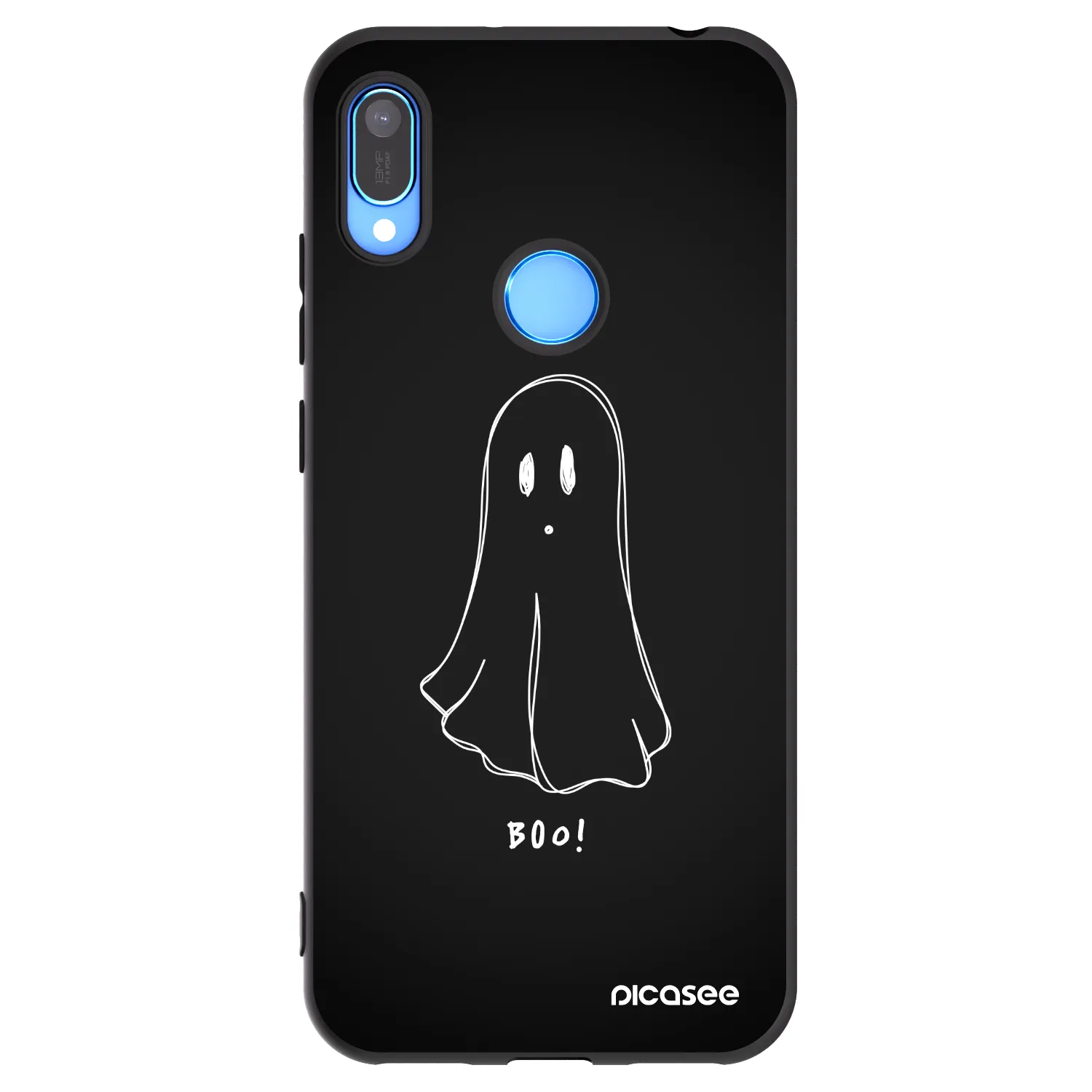 Picasee silikonowe czarne etui na Huawei Y6 2019 - Ghost 2