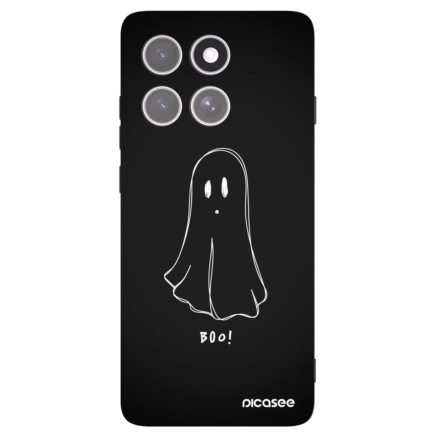 Picasee silikonowe czarne etui na Motorola Edge 60 Pro - Ghost 2