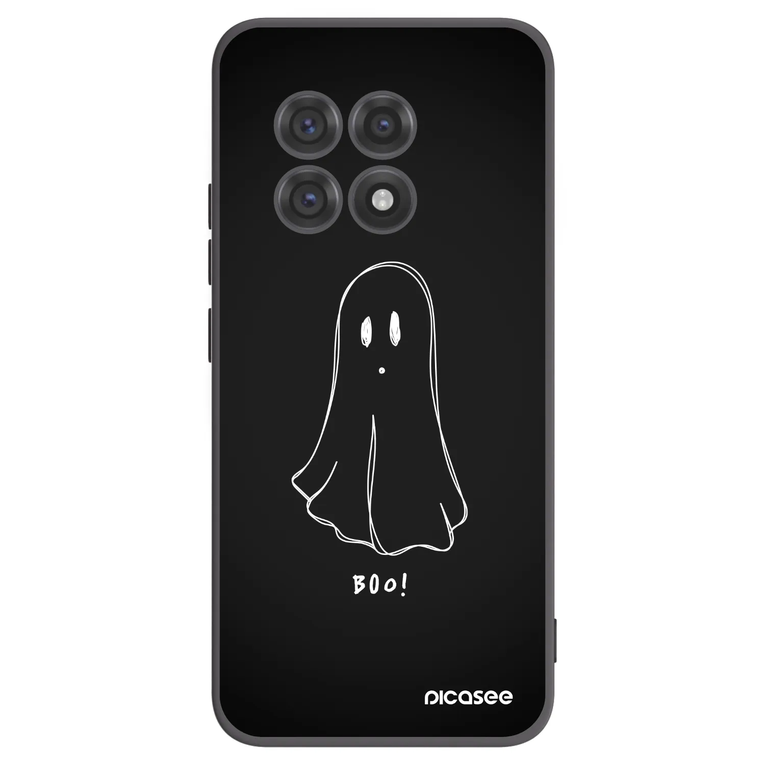 Picasee silikonowe czarne etui na OnePlus 13R 5G - Ghost 2