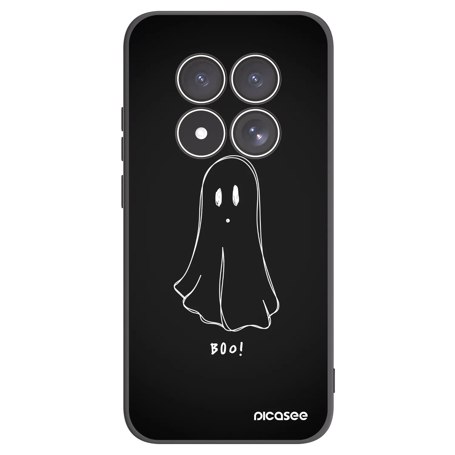 Picasee silikonowe czarne etui na Xiaomi Redmi Note 15 Pro 4G - Ghost 2