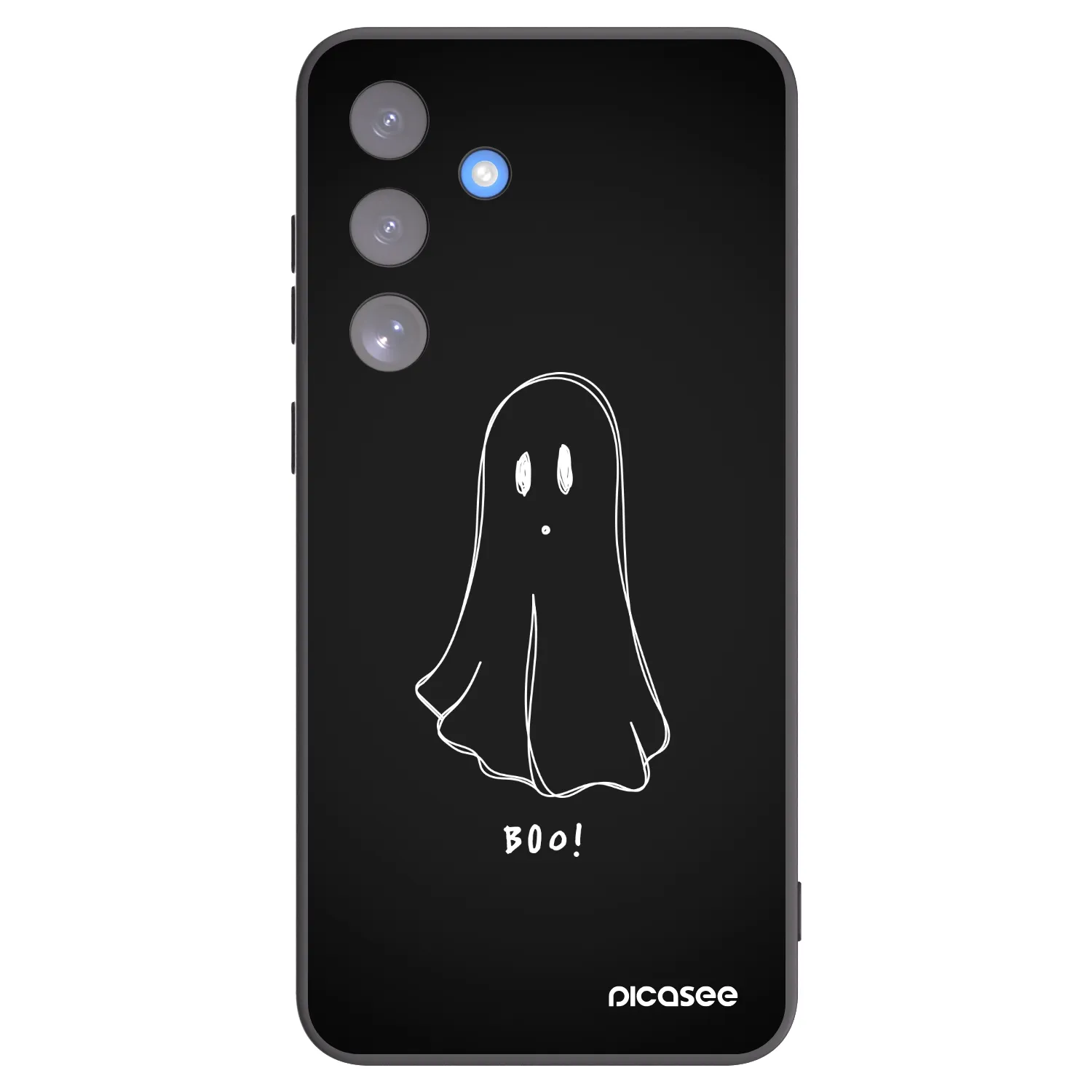 Picasee silikonowe czarne etui na Samsung Galaxy S25 FE 5G - Ghost 2