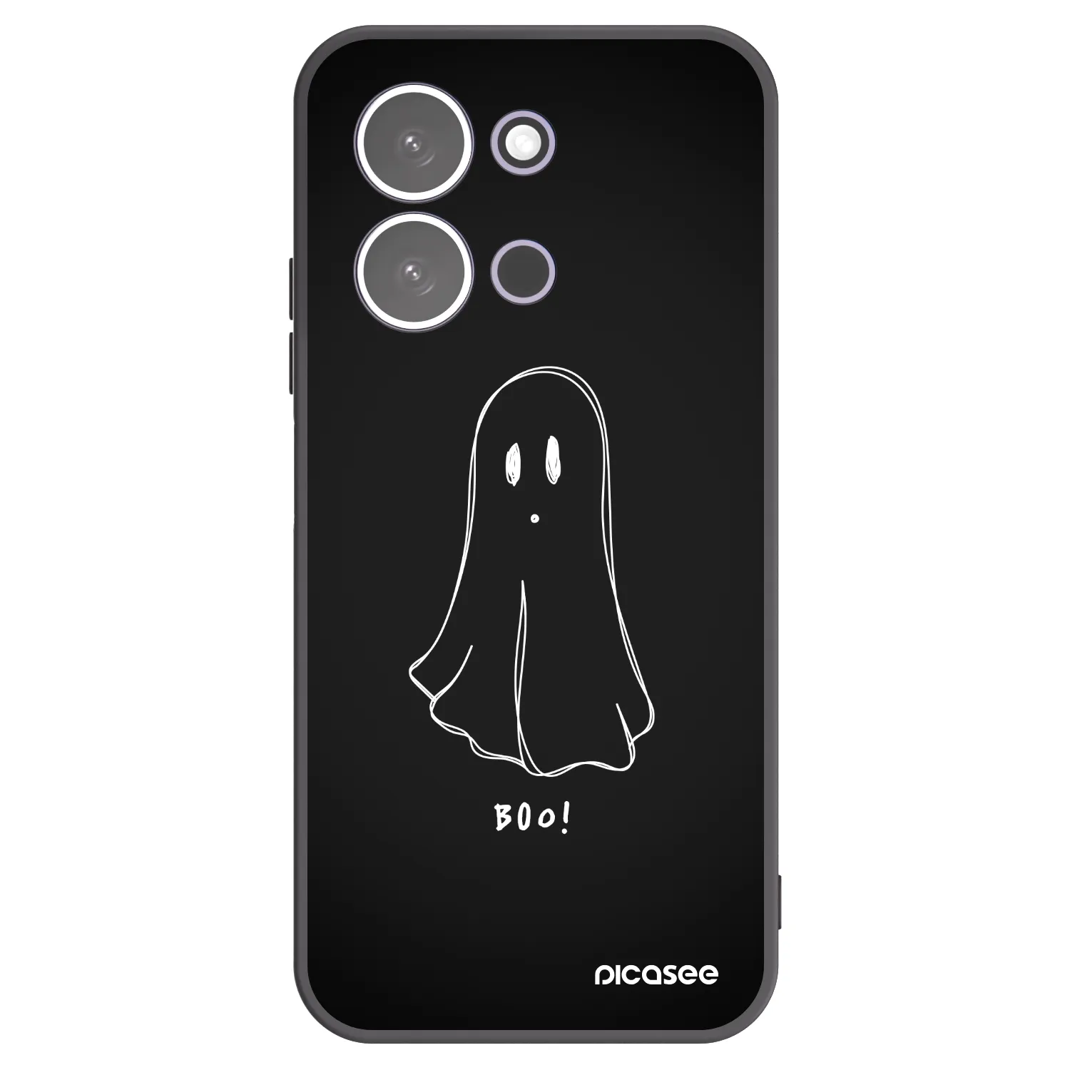 Picasee silikonowe czarne etui na Xiaomi Redmi 15C 5G - Ghost 2