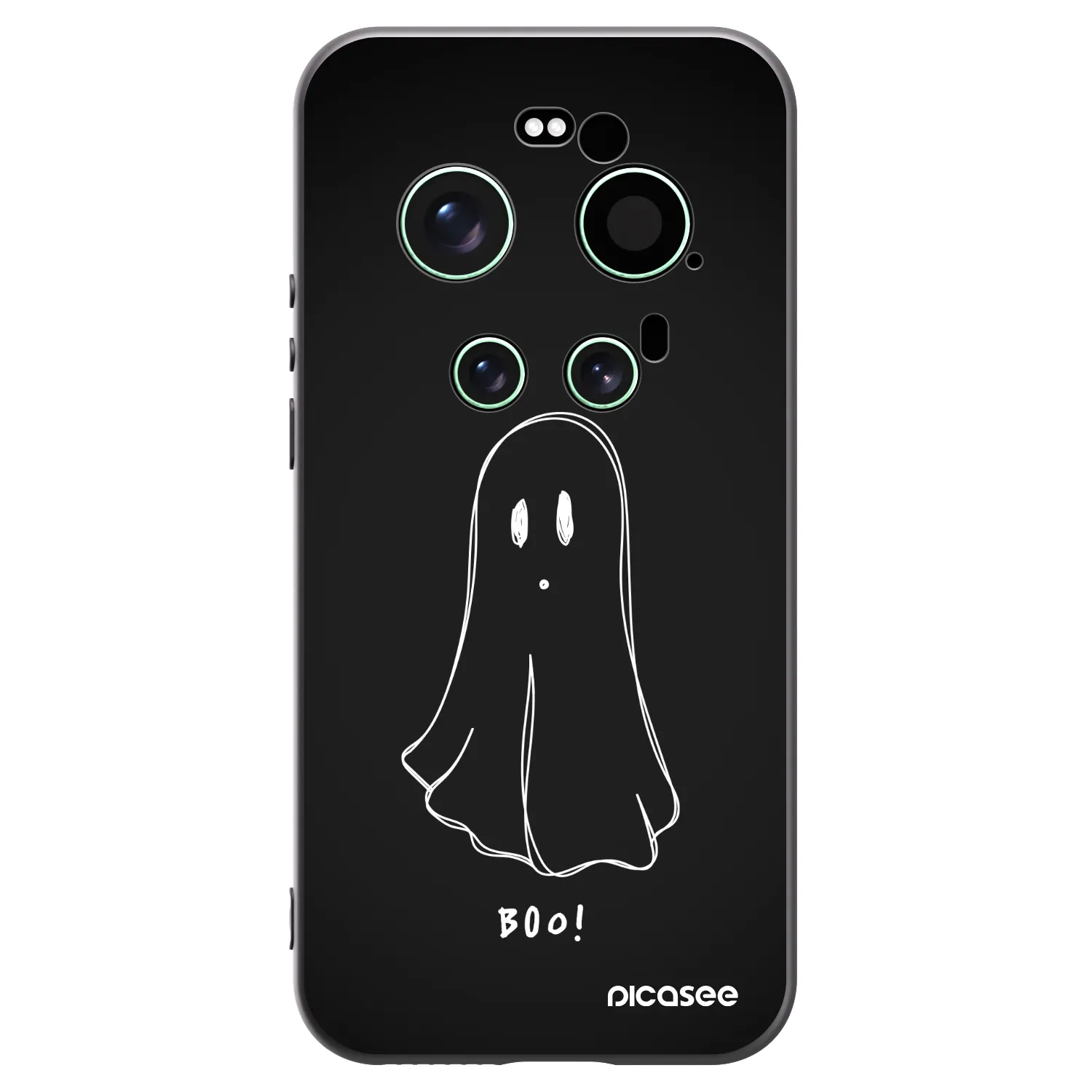 Picasee silikonowe czarne etui na Xiaomi 17 Ultra - Ghost 2
