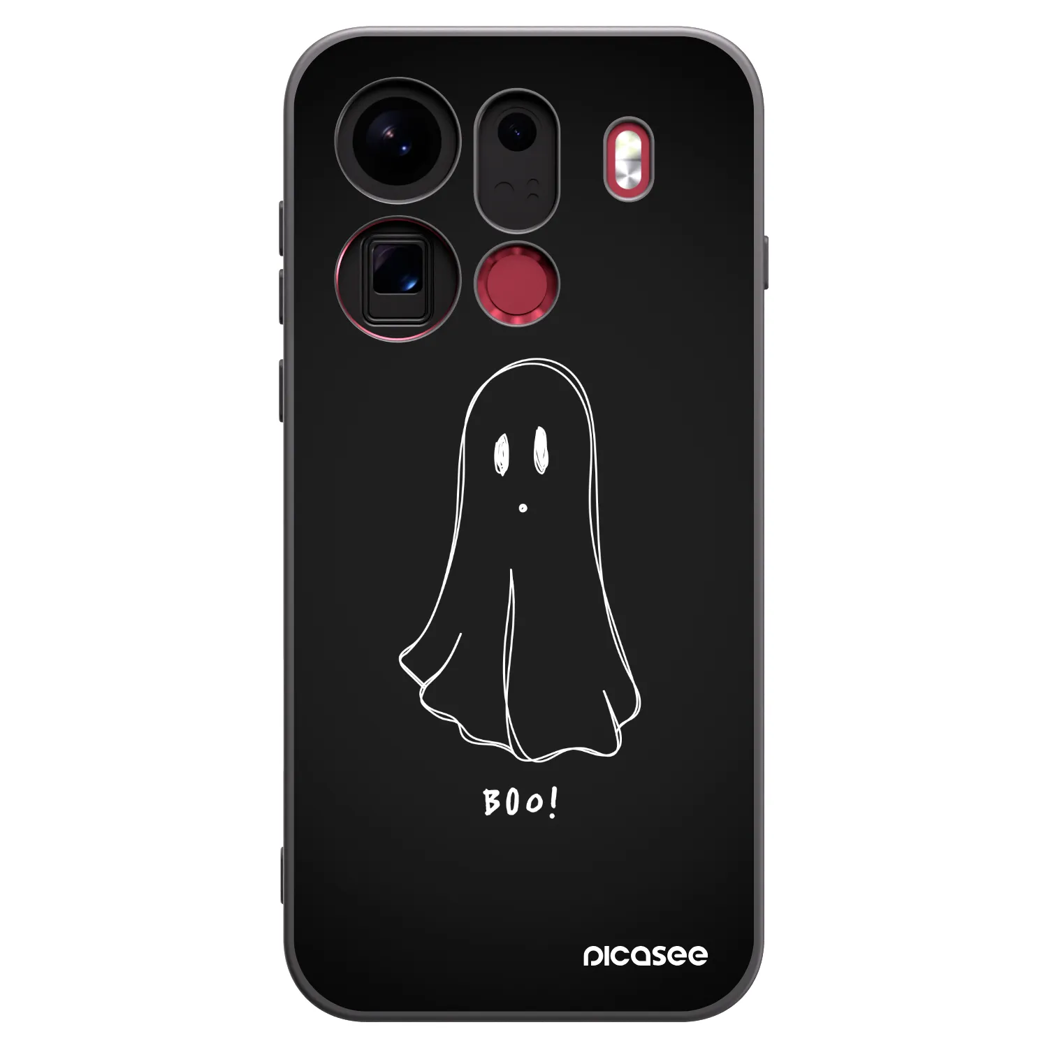 Picasee silikonowe czarne etui na OPPO Find X9 Pro - Ghost 2