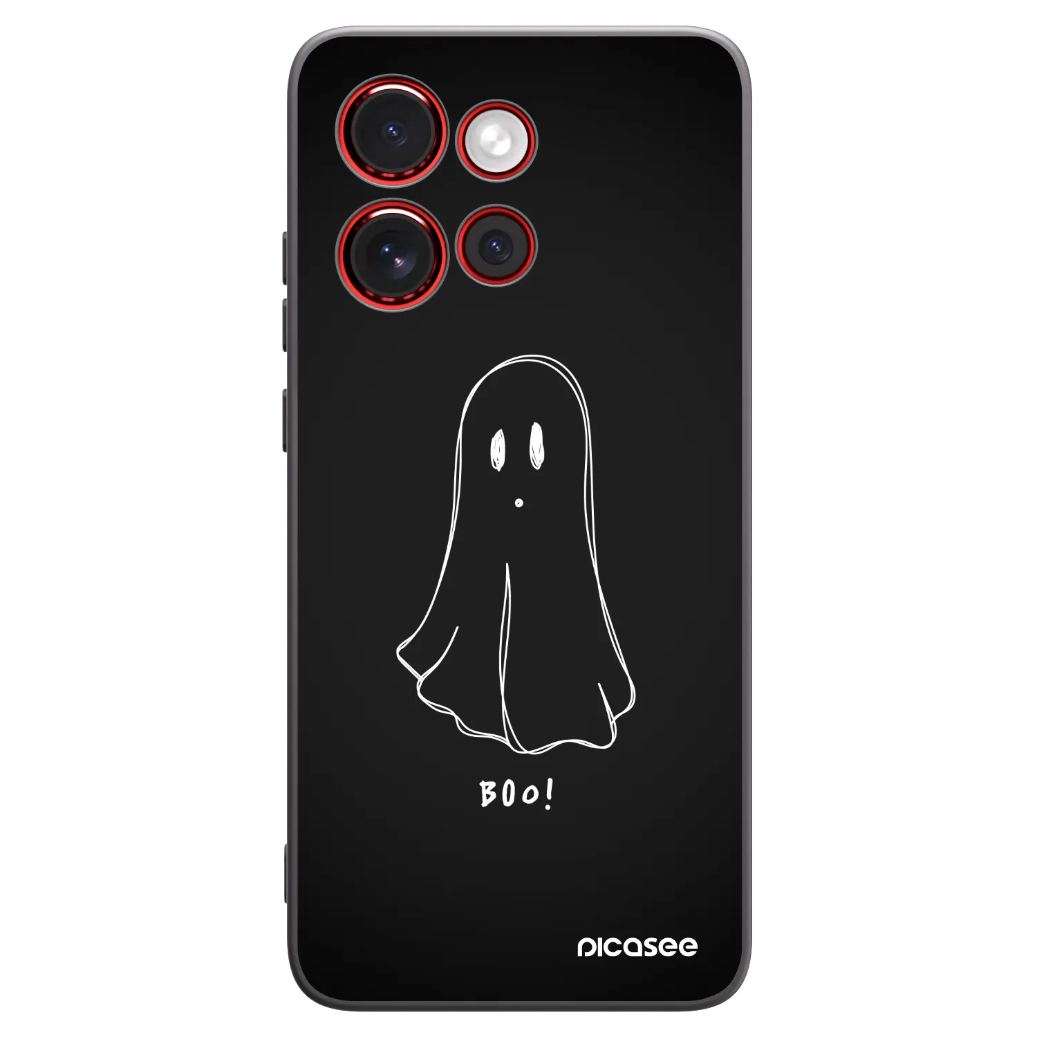 Picasee silikonowe czarne etui na Motorola Edge 60 Neo 5G - Ghost 2