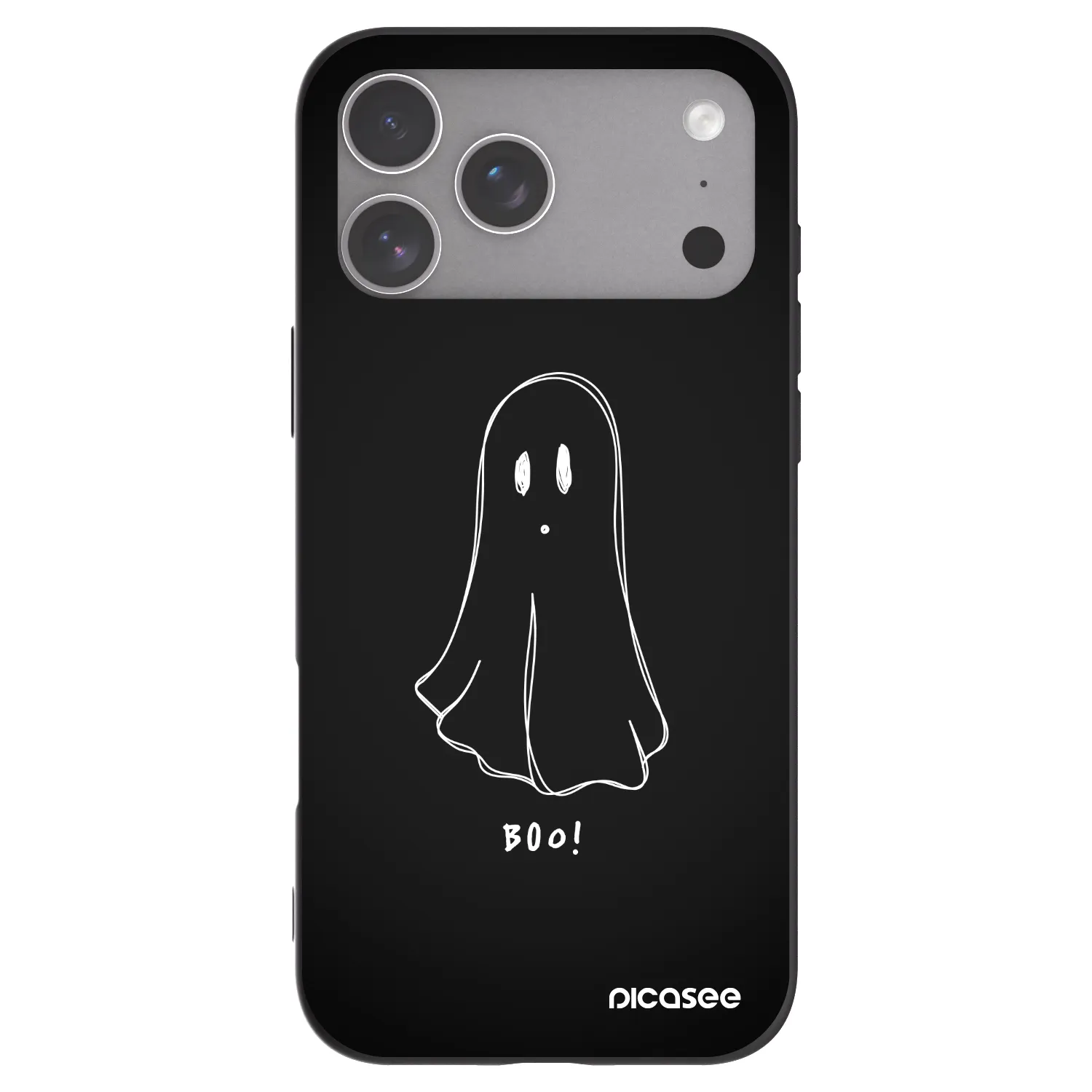 Picasee silikonowe czarne etui na Apple iPhone 18 Pro Max - Ghost 2