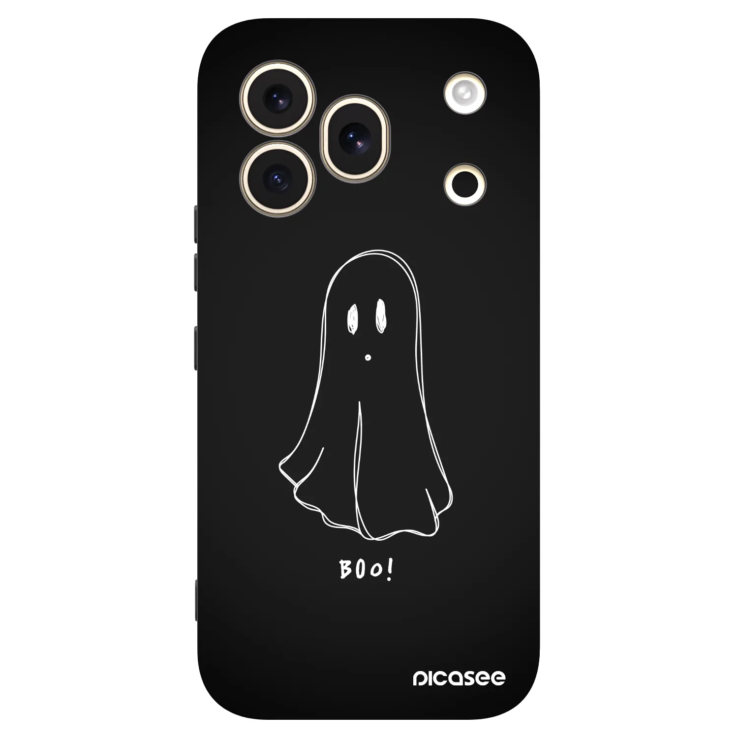 Picasee silikonowe czarne etui na Honor 600 Pro - Ghost 2
