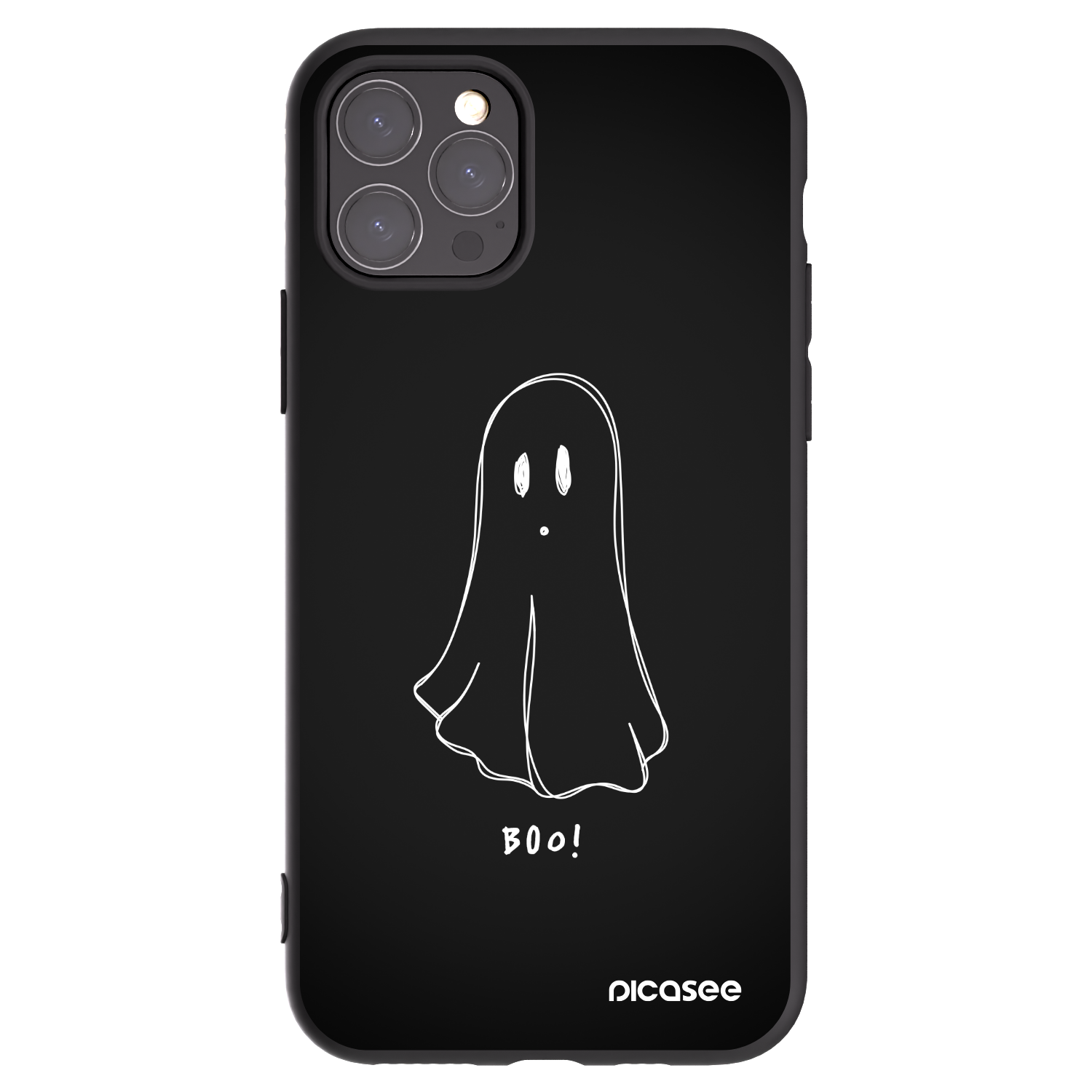 Picasee silikonowe czarne etui na Apple iPhone 11 Pro - Ghost 2