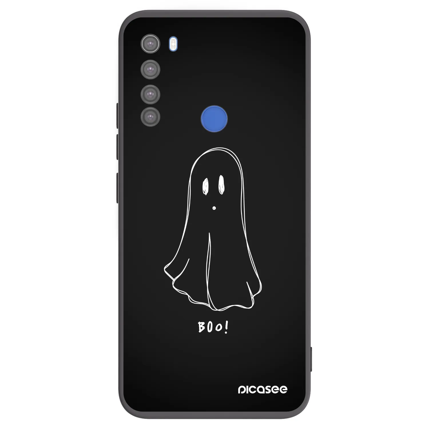 Picasee silikonowe czarne etui na Xiaomi Redmi Note 8T - Ghost 2