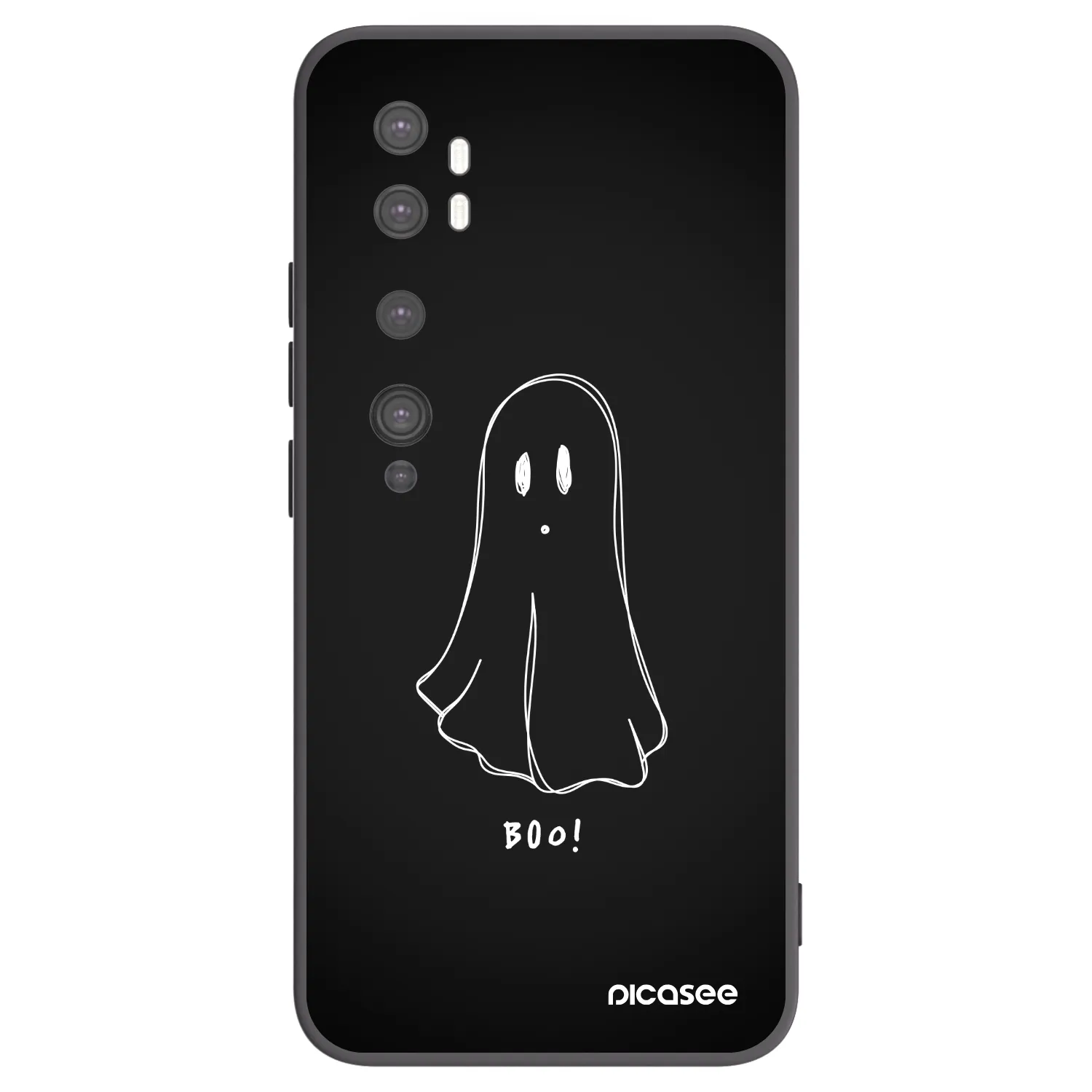 Picasee silikonowe czarne etui na Xiaomi Mi Note 10 (Pro) - Ghost 2