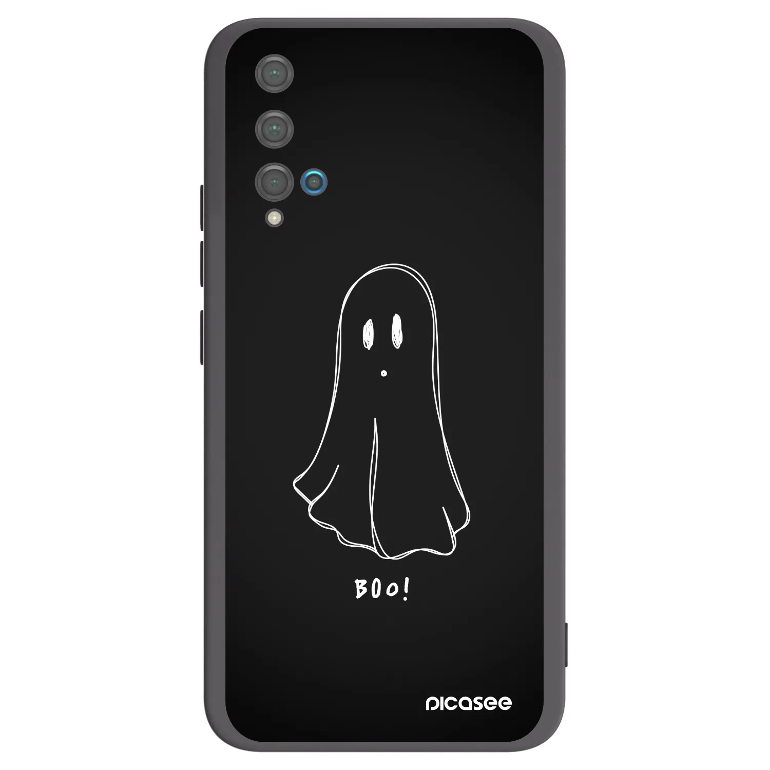 Picasee silikonowe czarne etui na Huawei Nova 5T - Ghost 2