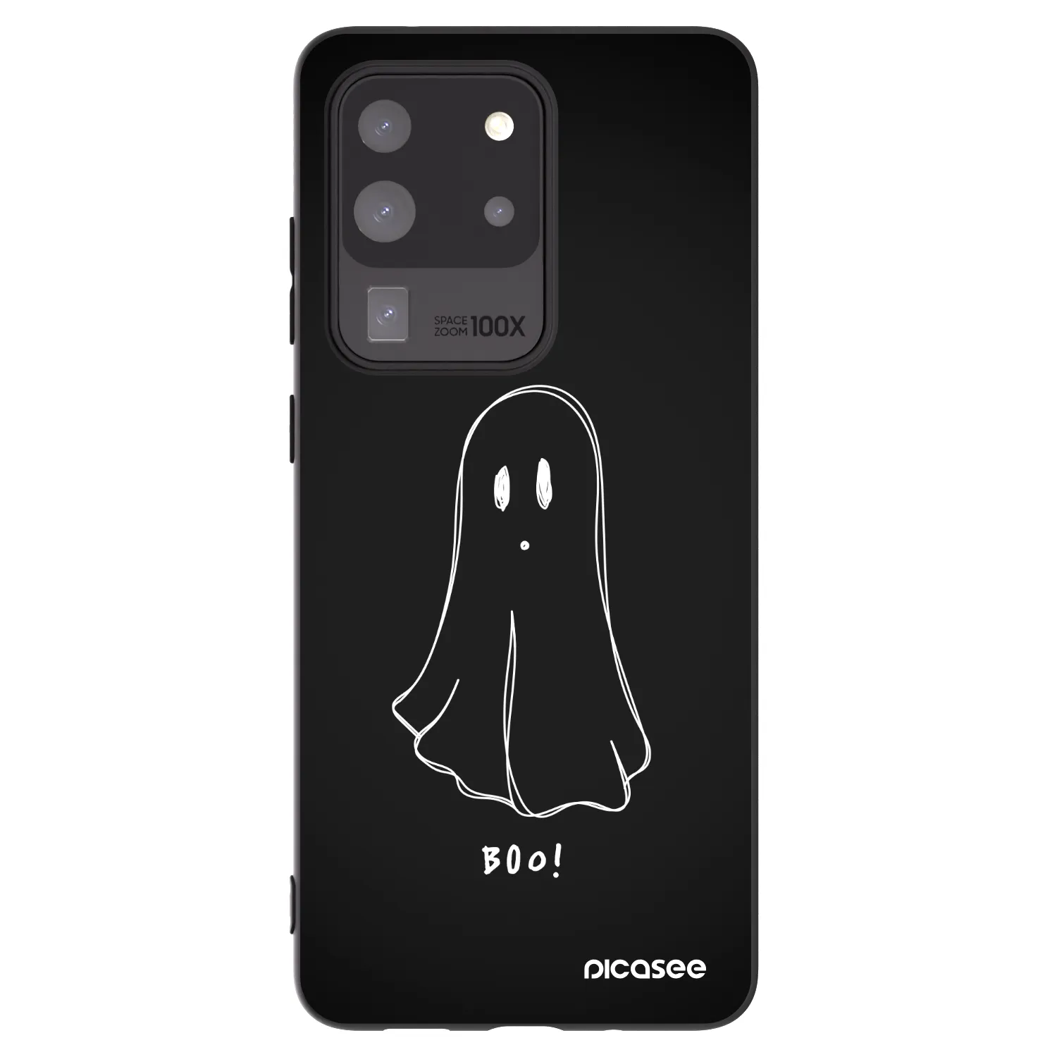 Picasee silikonowe czarne etui na Samsung Galaxy S20 Ultra 5G G988F - Ghost 2
