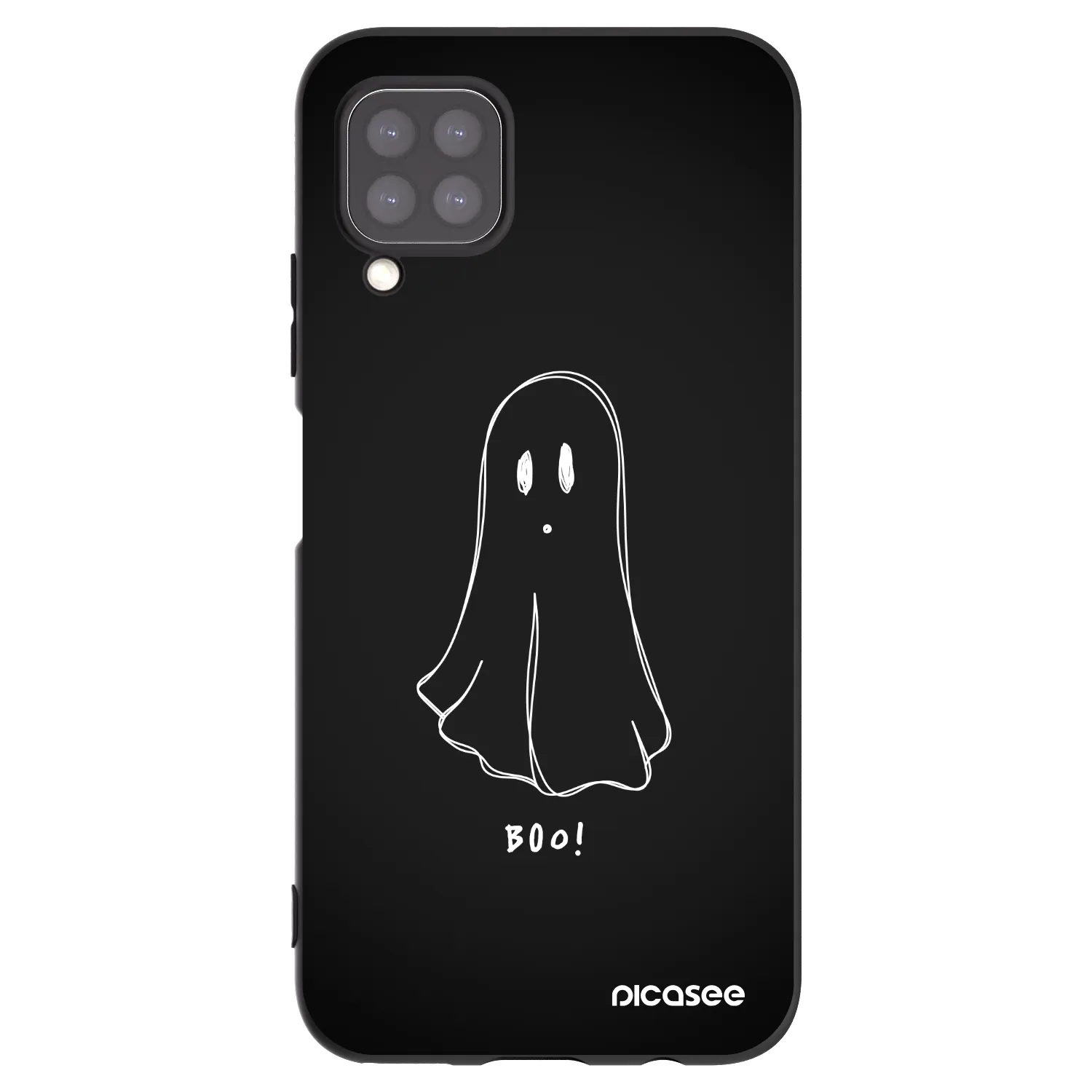 Picasee silikonowe czarne etui na Huawei P40 Lite - Ghost 2