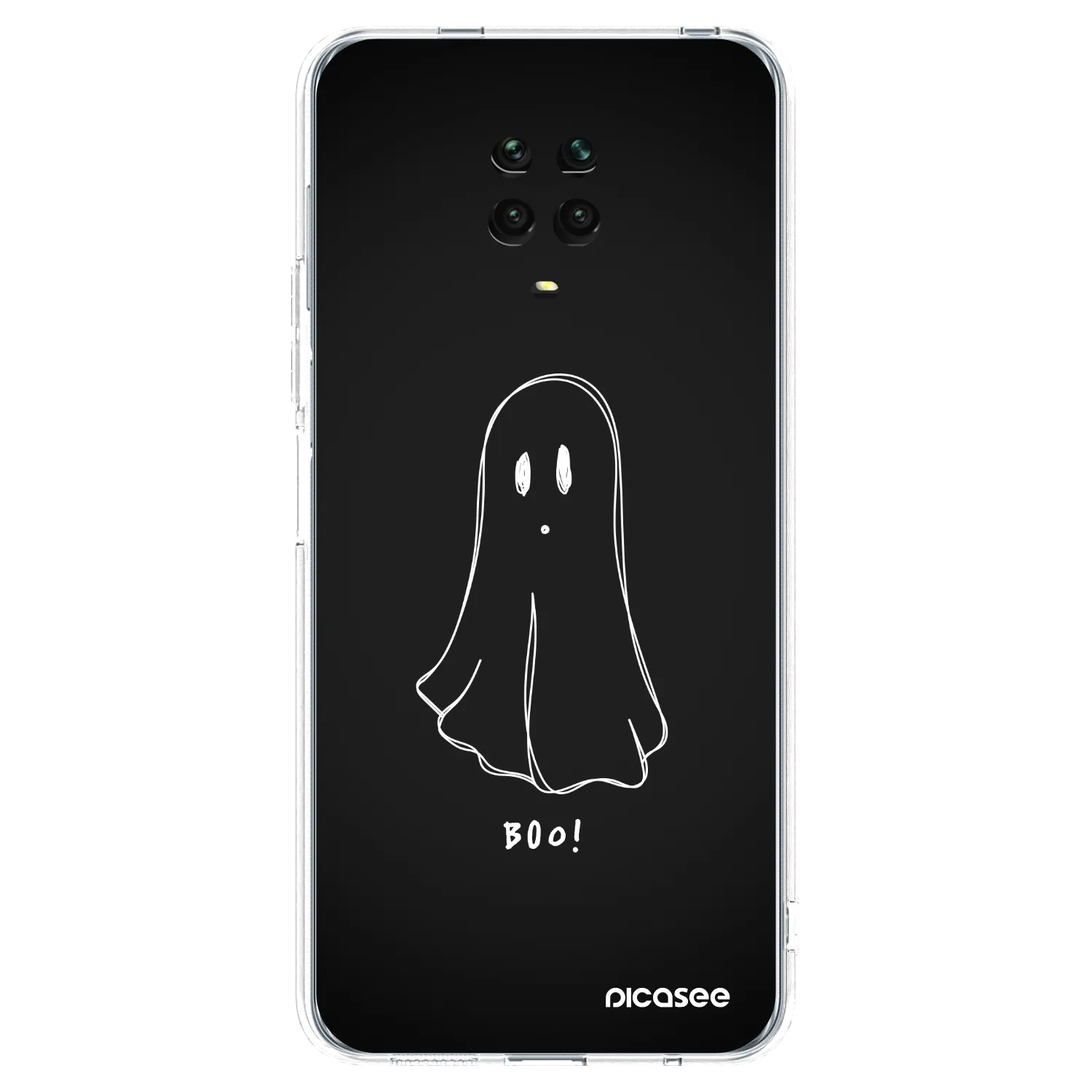 Picasee silikonowe przeźroczyste etui na Xiaomi Redmi Note 9 Pro - Ghost 2