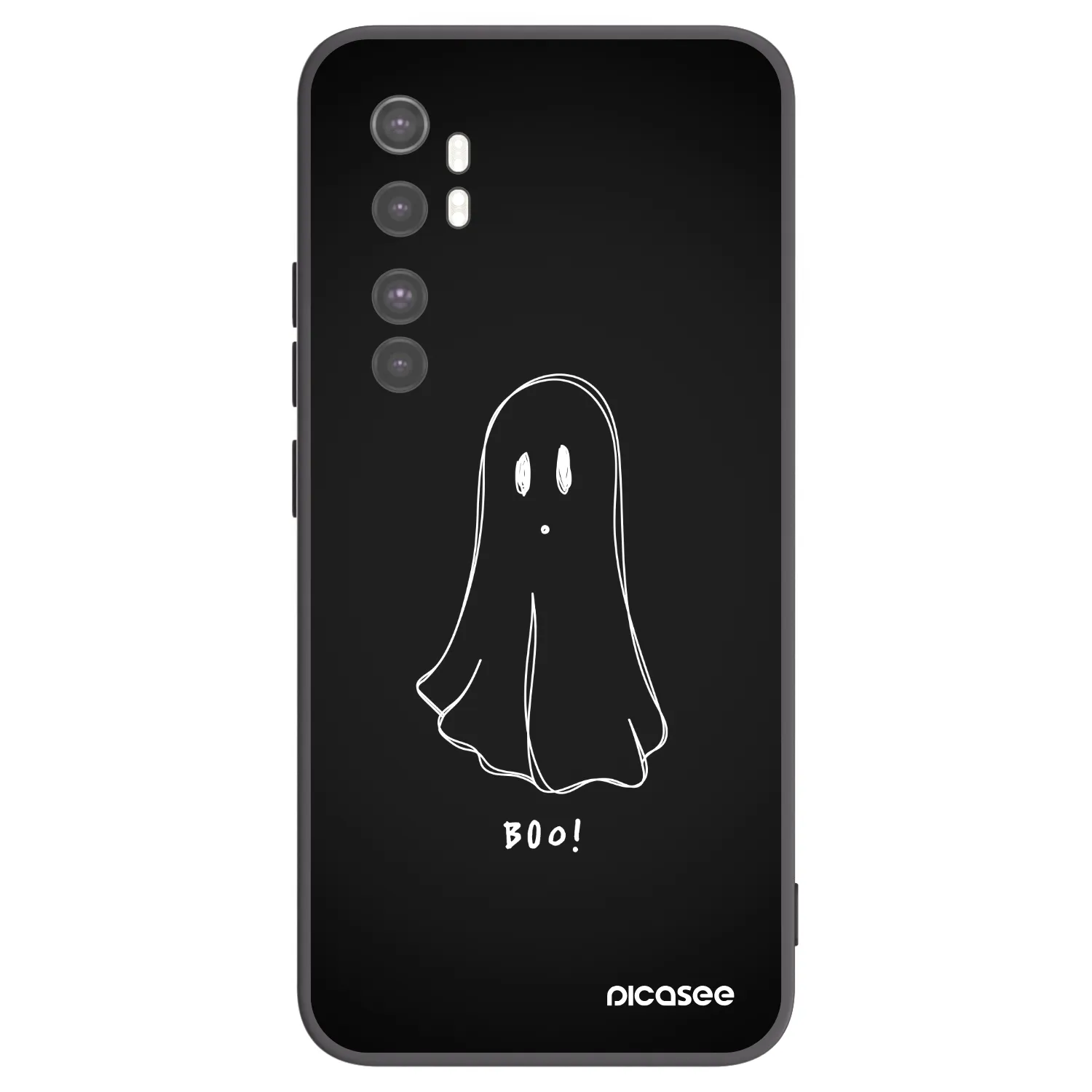 Picasee silikonowe czarne etui na Xiaomi Mi Note 10 Lite - Ghost 2
