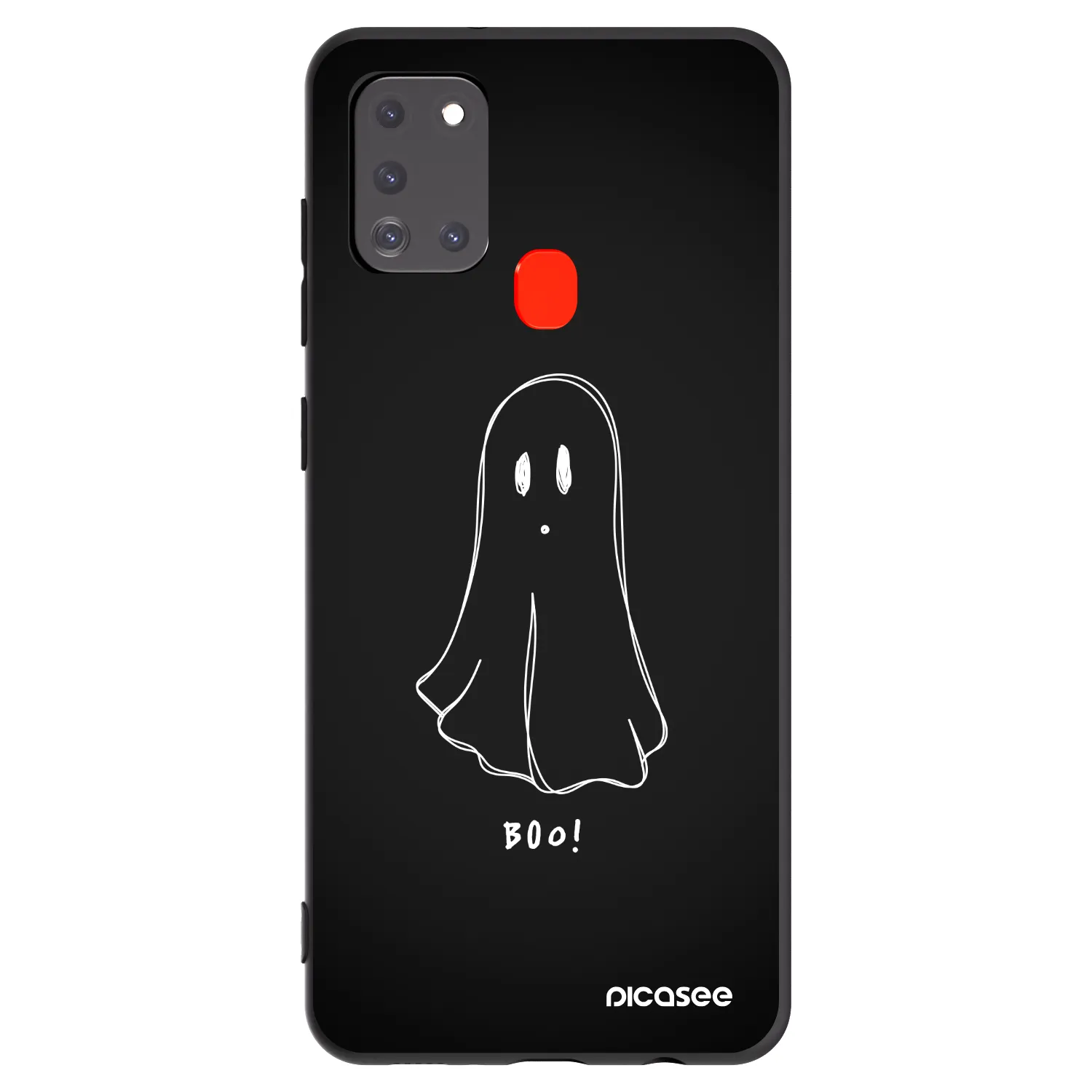 Picasee silikonowe czarne etui na Samsung Galaxy A21s - Ghost 2