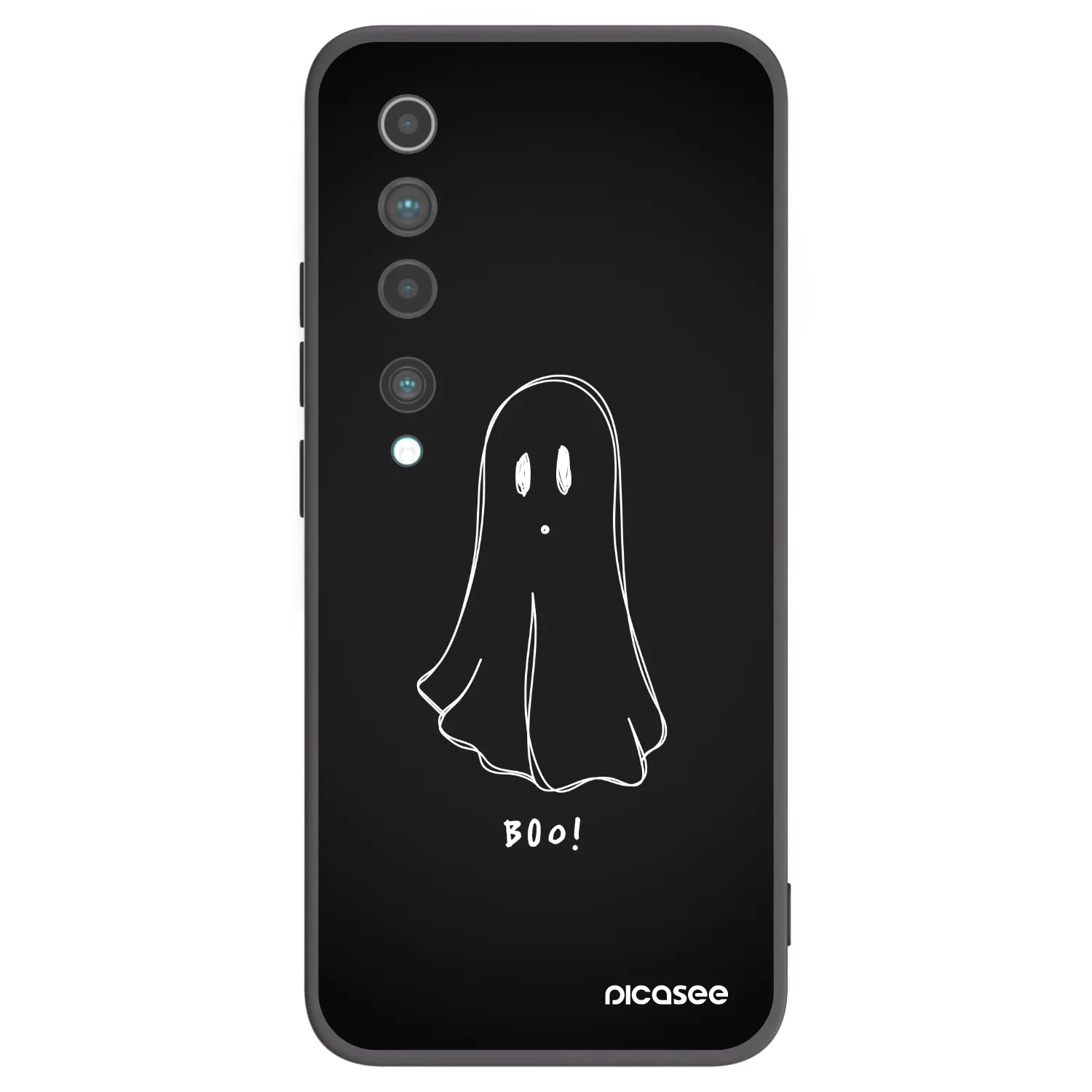 Picasee silikonowe czarne etui na Xiaomi Mi 10 - Ghost 2
