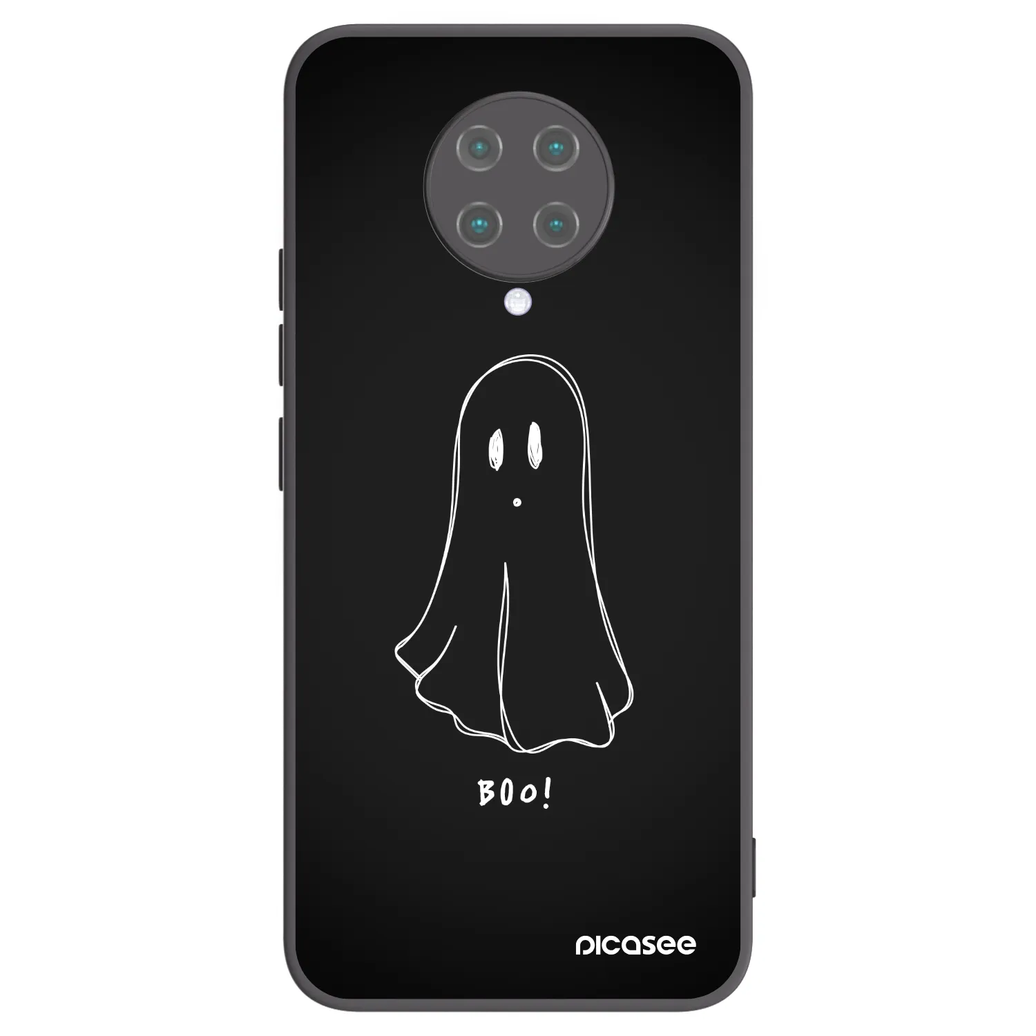 Picasee silikonowe czarne etui na Xiaomi Poco F2 Pro - Ghost 2