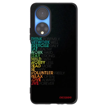 Picasee silikonowe czarne etui na Honor X7 - Motto life