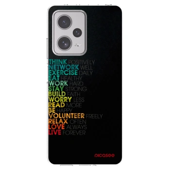 Picasee silikonowe przeźroczyste etui na Xiaomi Redmi Note 12 Pro+ 5G - Motto life