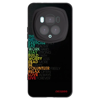 Picasee silikonowe czarne etui na Honor Magic6 Pro - Motto life