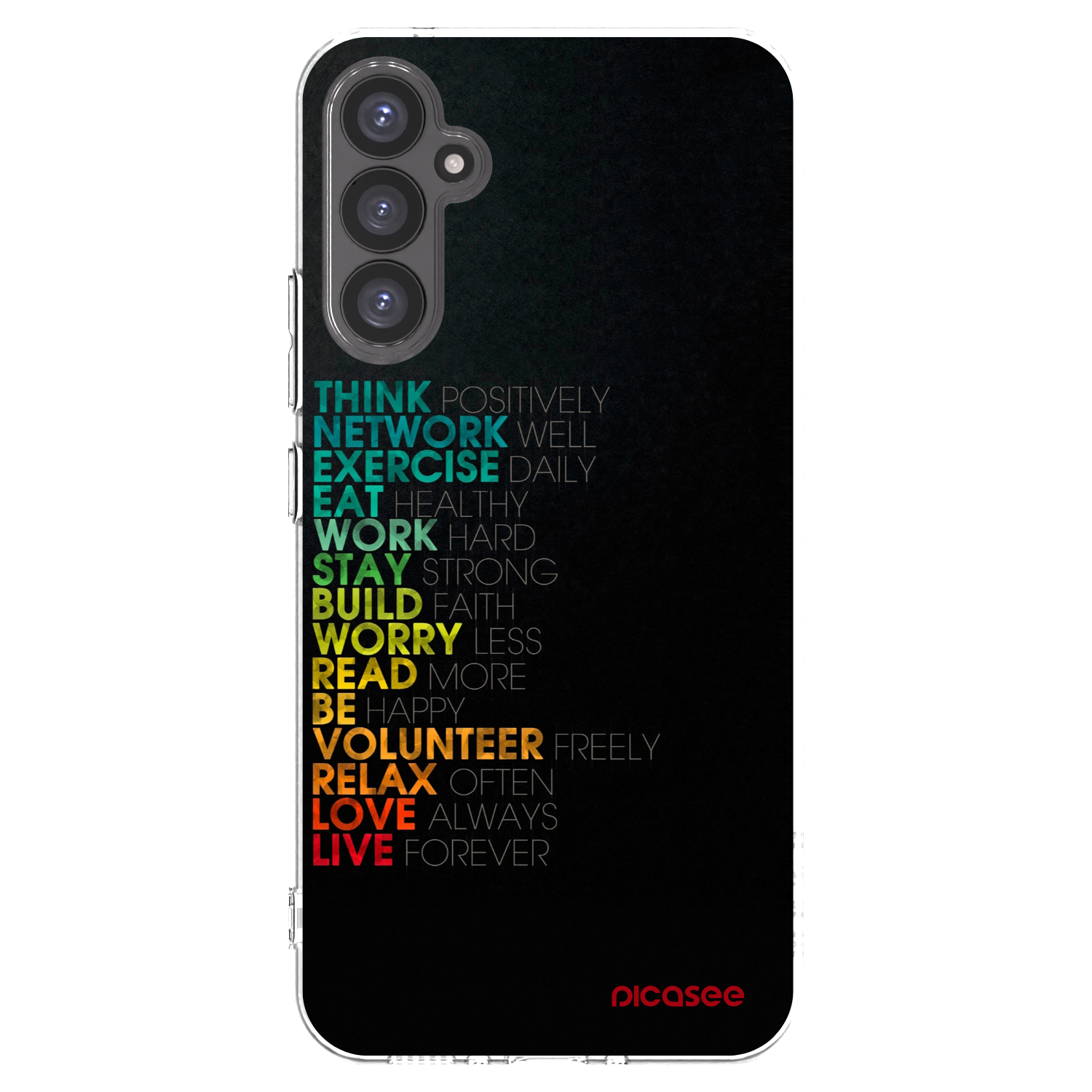 Picasee silikonowe przeźroczyste etui na Samsung Galaxy A34 5G A346B - Motto life