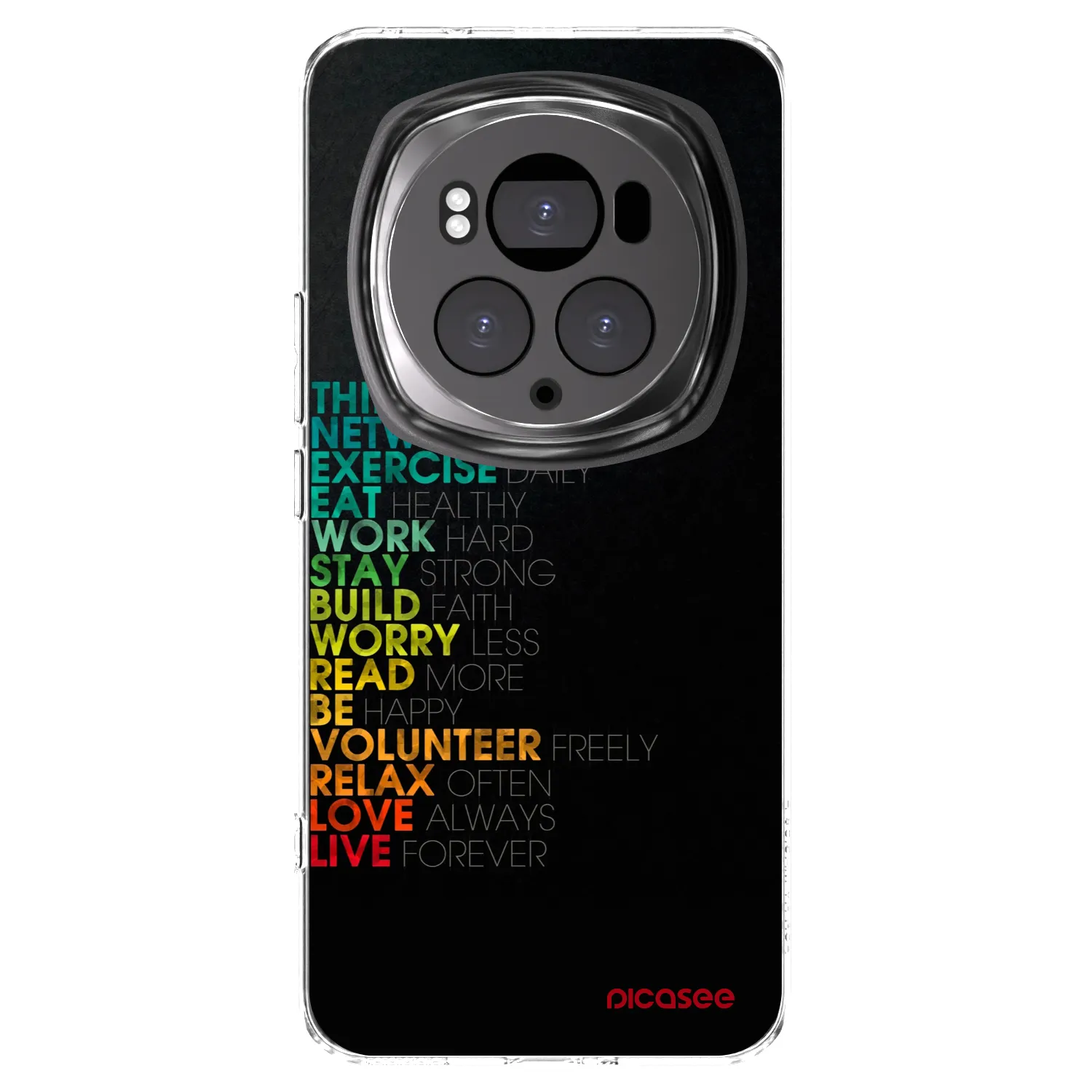 Picasee silikonowe przeźroczyste etui na Honor Magic6 Pro - Motto life