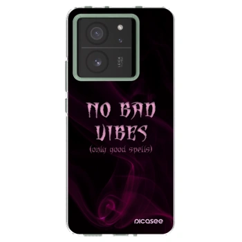 Picasee silikonowe przeźroczyste etui na Xiaomi 13T Pro - No bad vibes