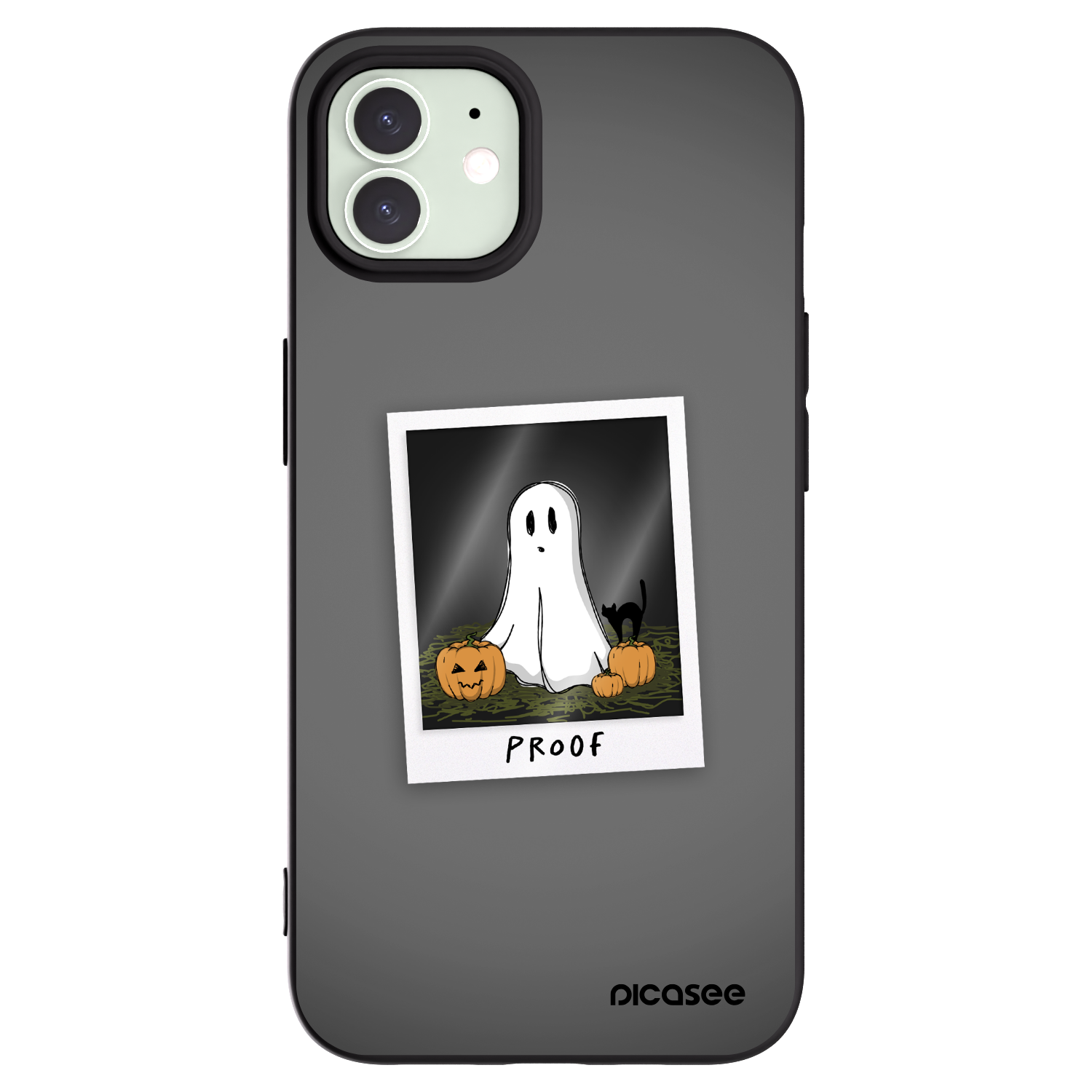 Picasee silikonowe czarne etui na Apple iPhone 12 - Proof