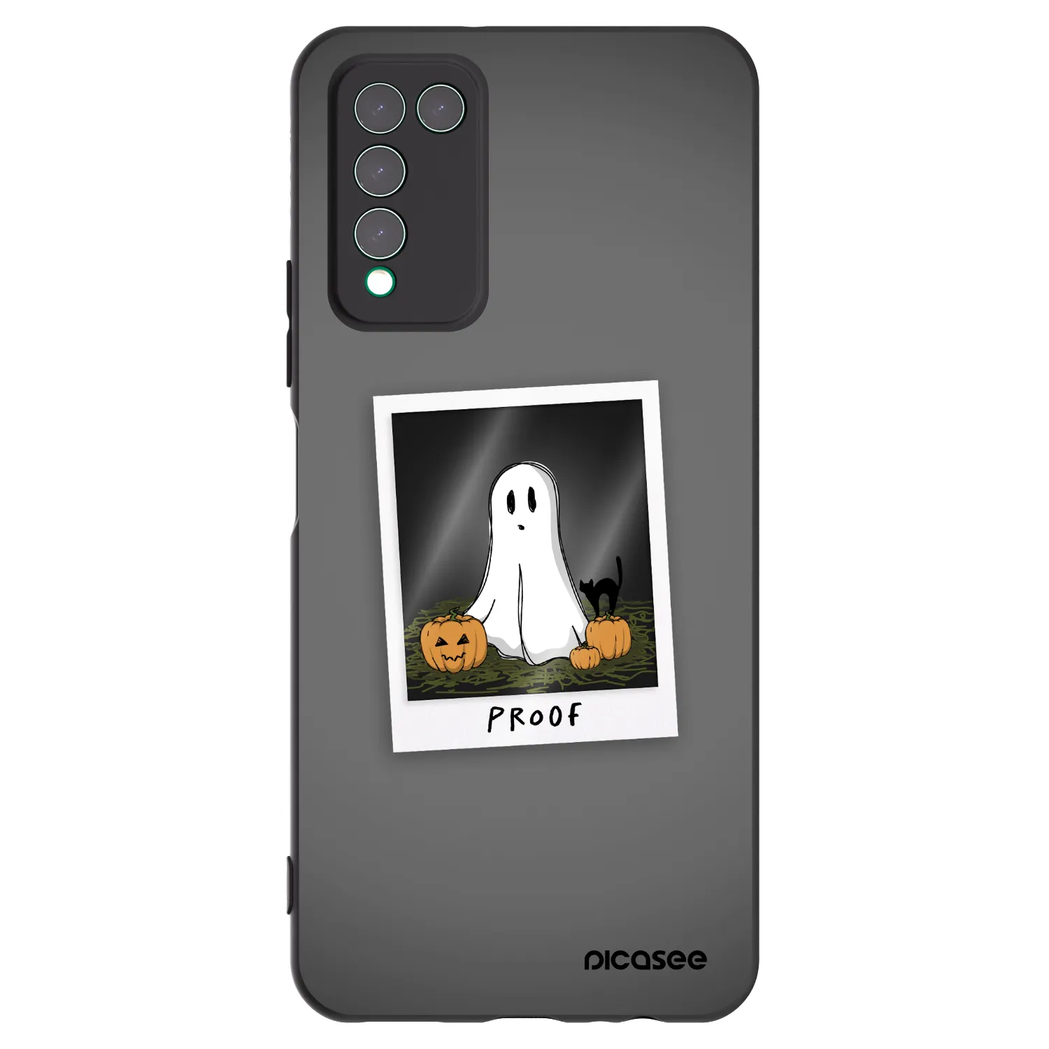 Picasee silikonowe czarne etui na Honor 10X Lite - Proof