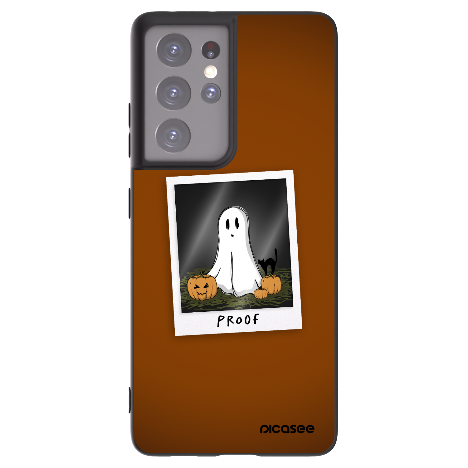 Picasee silikonowe czarne etui na Samsung Galaxy S21 Ultra 5G G998B - Proof 2
