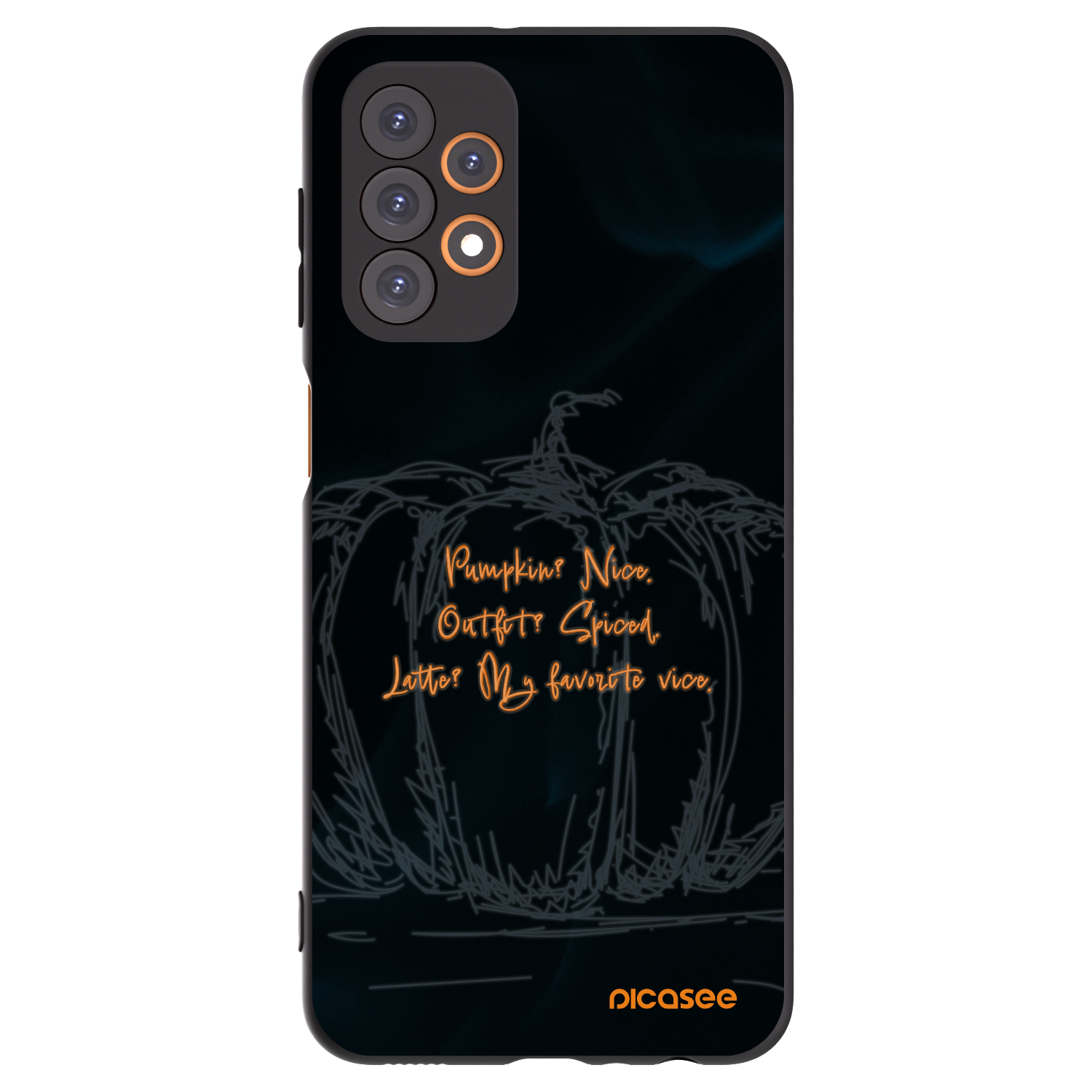 Picasee silikonowe czarne etui na Samsung Galaxy A23 A236B 5G - Pumpkin