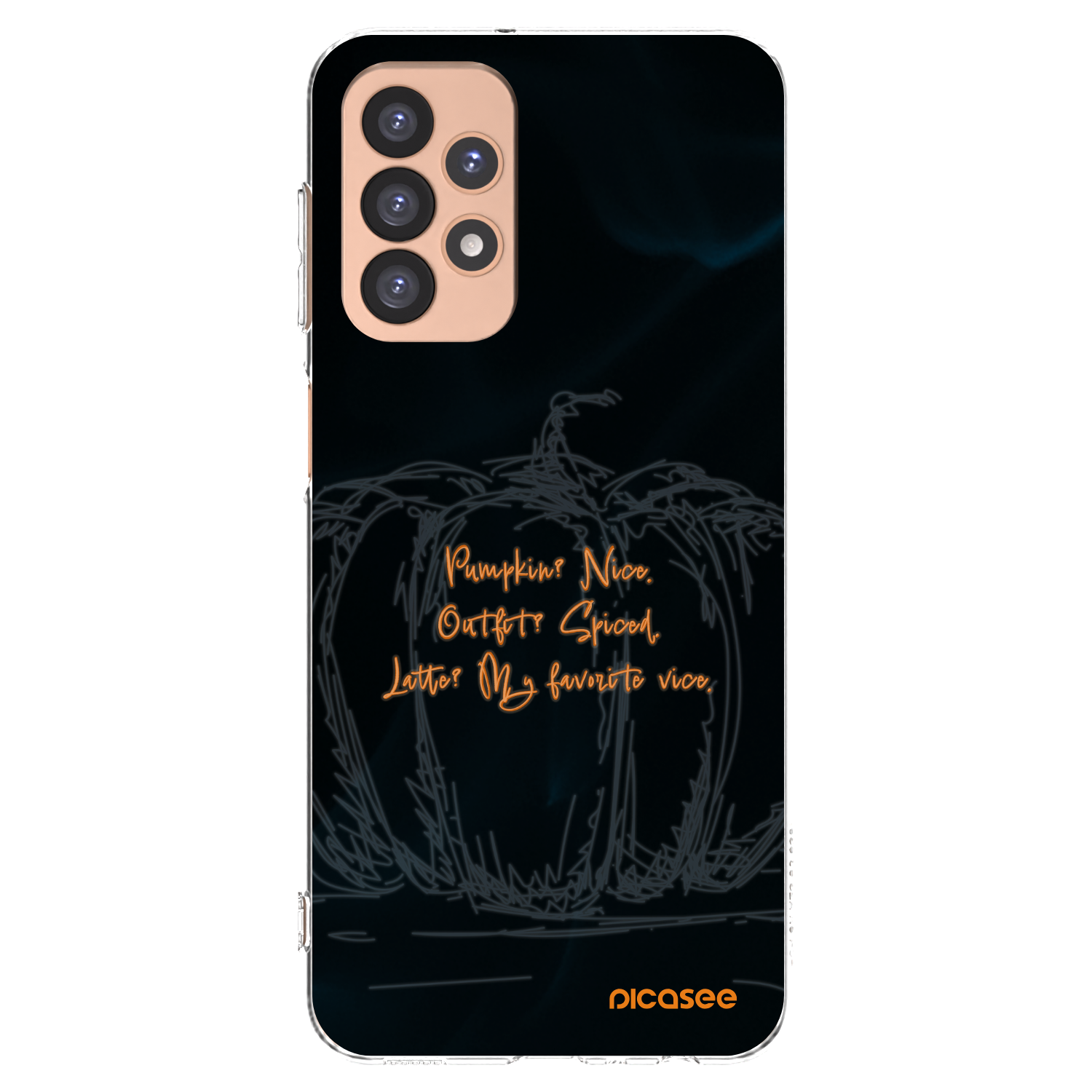 Picasee silikonowe przeźroczyste etui na Samsung Galaxy A23 A236B 5G - Pumpkin
