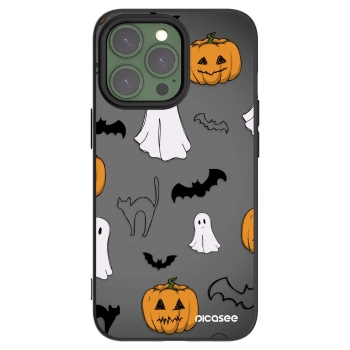 Picasee silikonowe czarne etui na Apple iPhone 13 Pro - Spooky crew